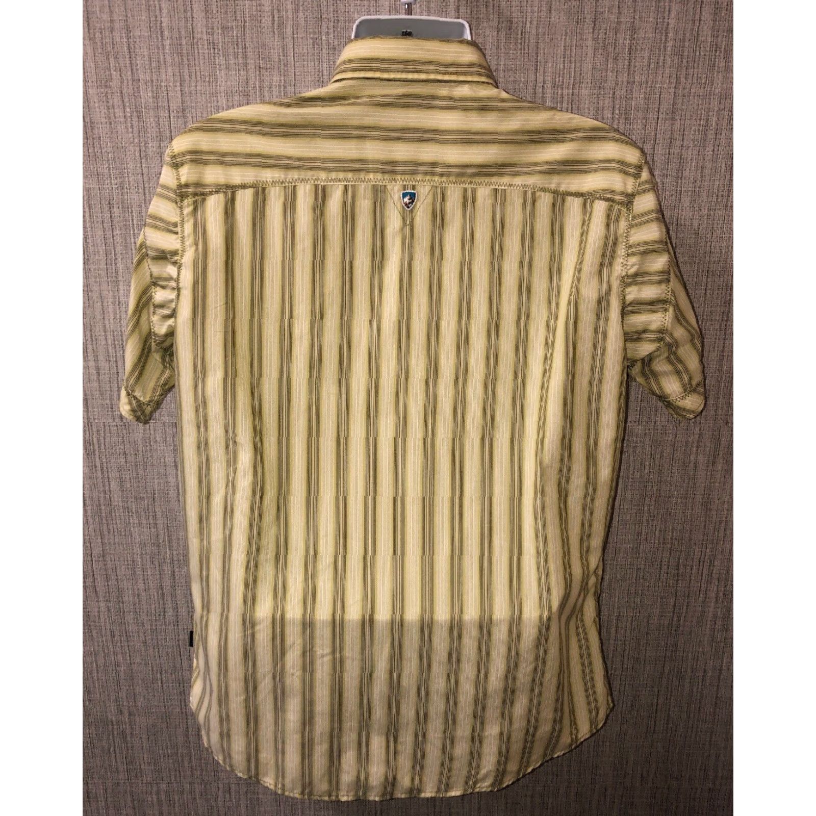 Vintage Kuhl Mens Green Striped Short Sleeve Button Front Shirt M Size US M / EU 48-50 / 2 - 4 Thumbnail