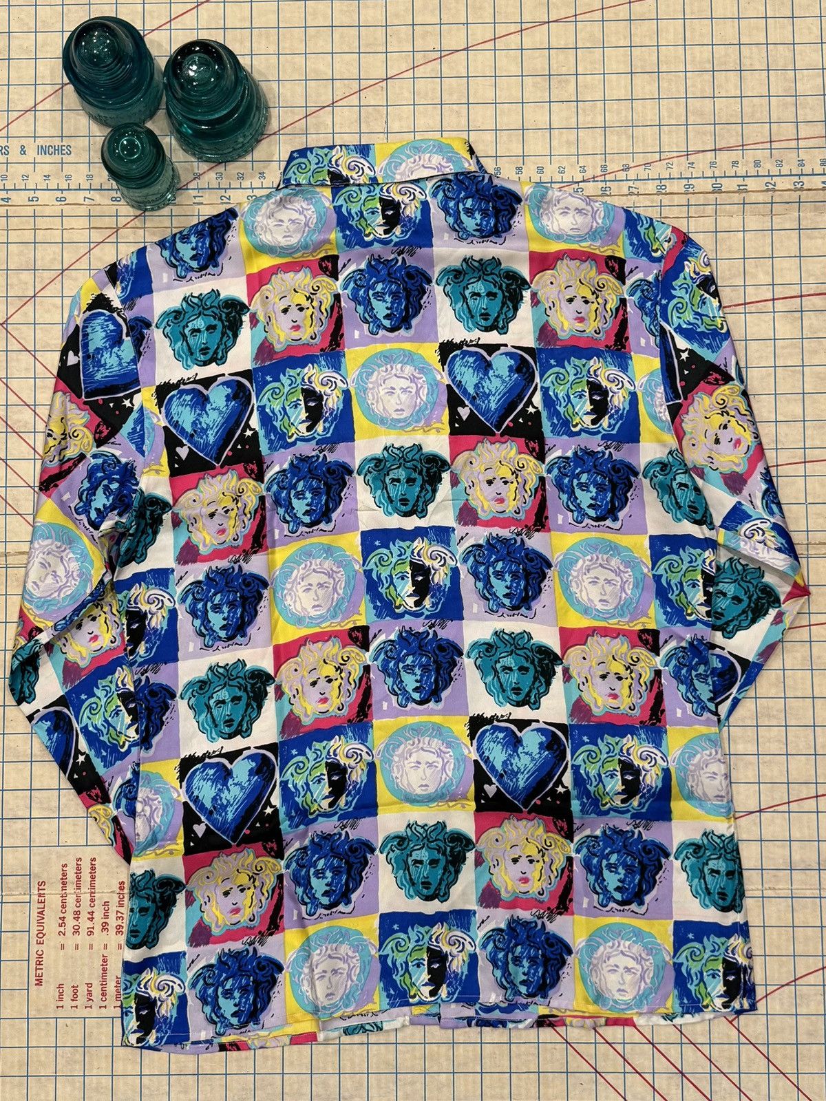 Versace Vintage Gianni Versace Warhol Style Silk Button Up Shirt Med Size US M / EU 48-50 / 2 - 11 Thumbnail