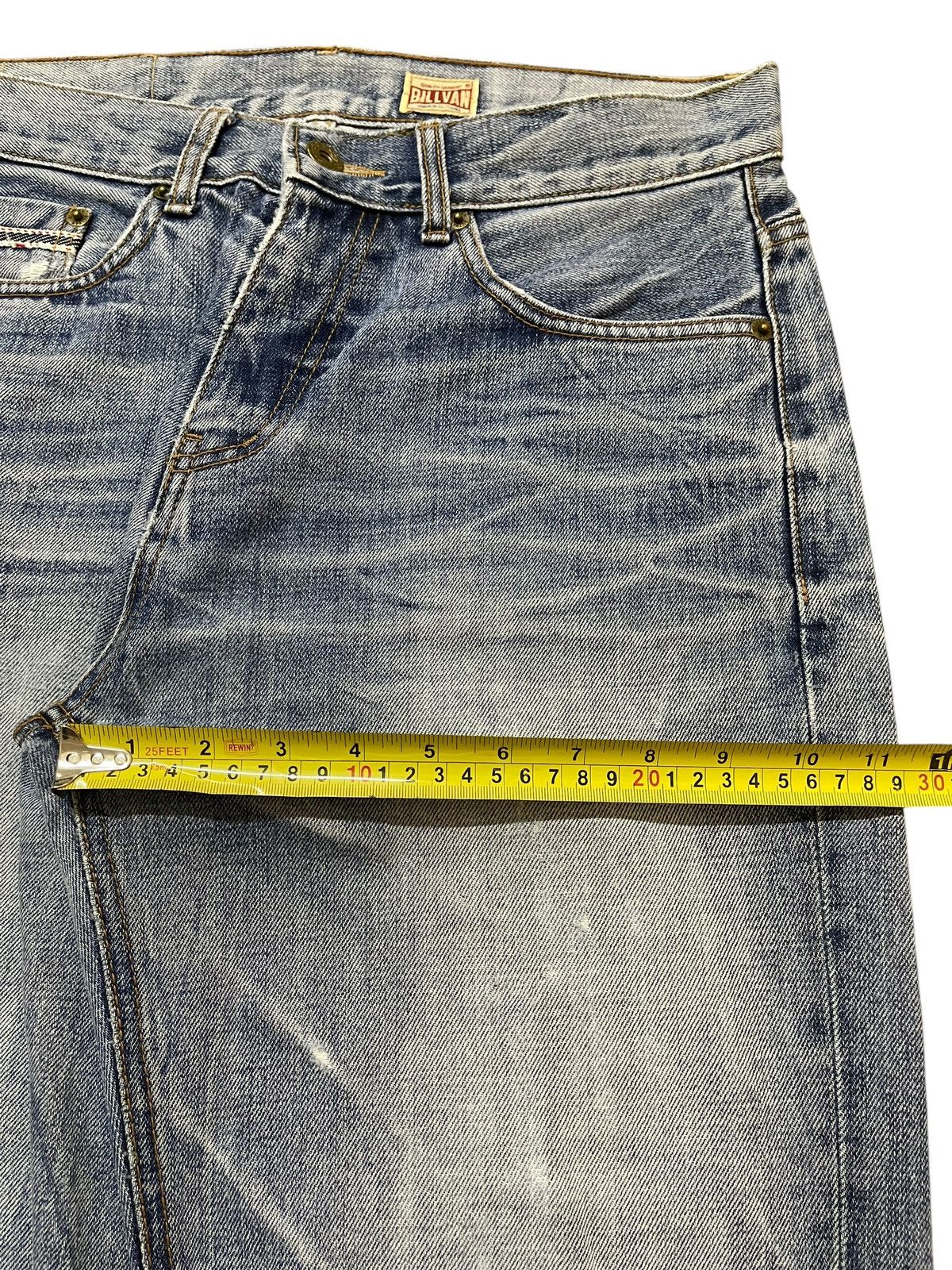 Sugar Cane Vintage Japanese Brand Blue Faded Wash Distress Loose Jeans Size US 30 / EU 46 - 15 Thumbnail