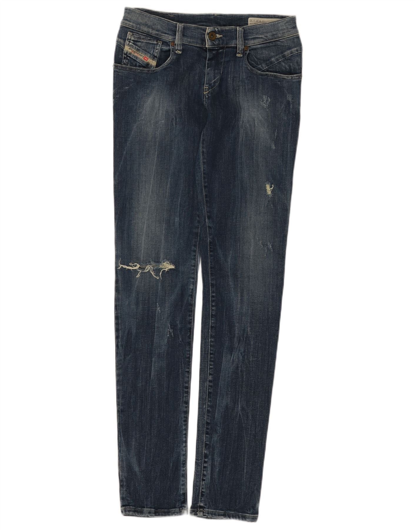 Diesel Womens Gagette Slim Skinny Jeans W27 L32 Blue Cotton Size 42" / US 20 - 1 Thumbnail
