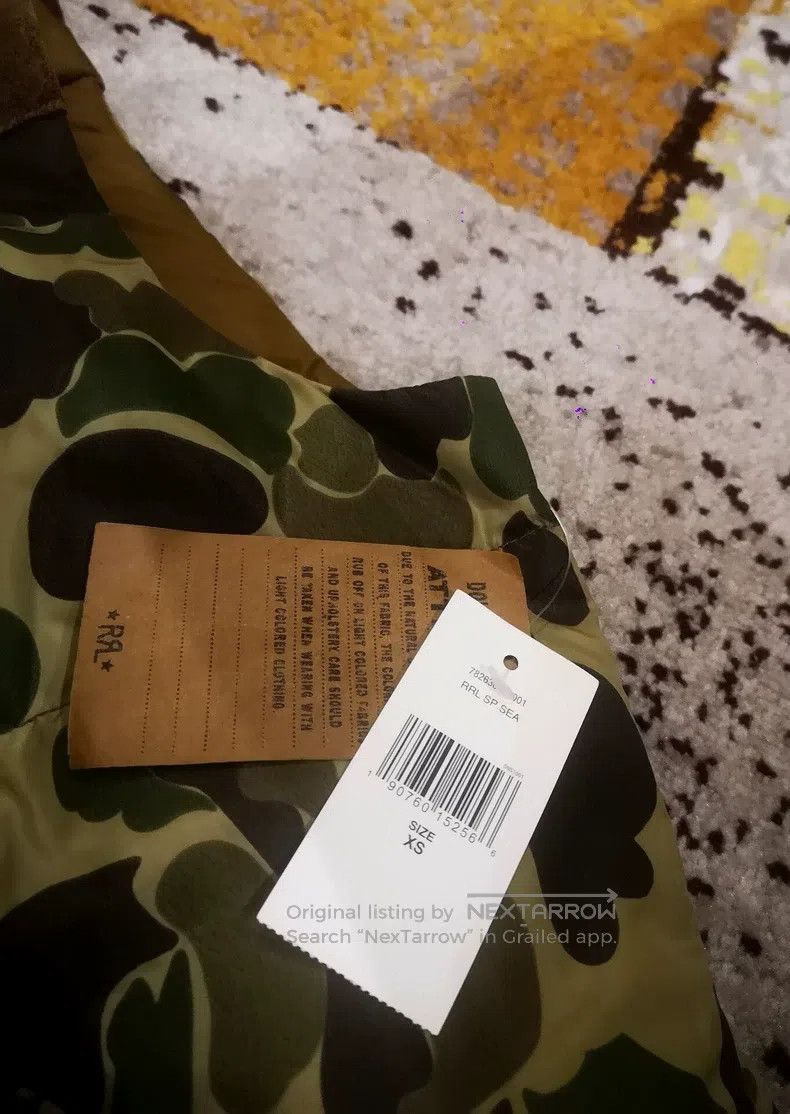 RRL Ralph Lauren RRL Ralph Lauren Spliced leather camouflage down vest Size US XS / EU 42 / 0 - 4 Thumbnail
