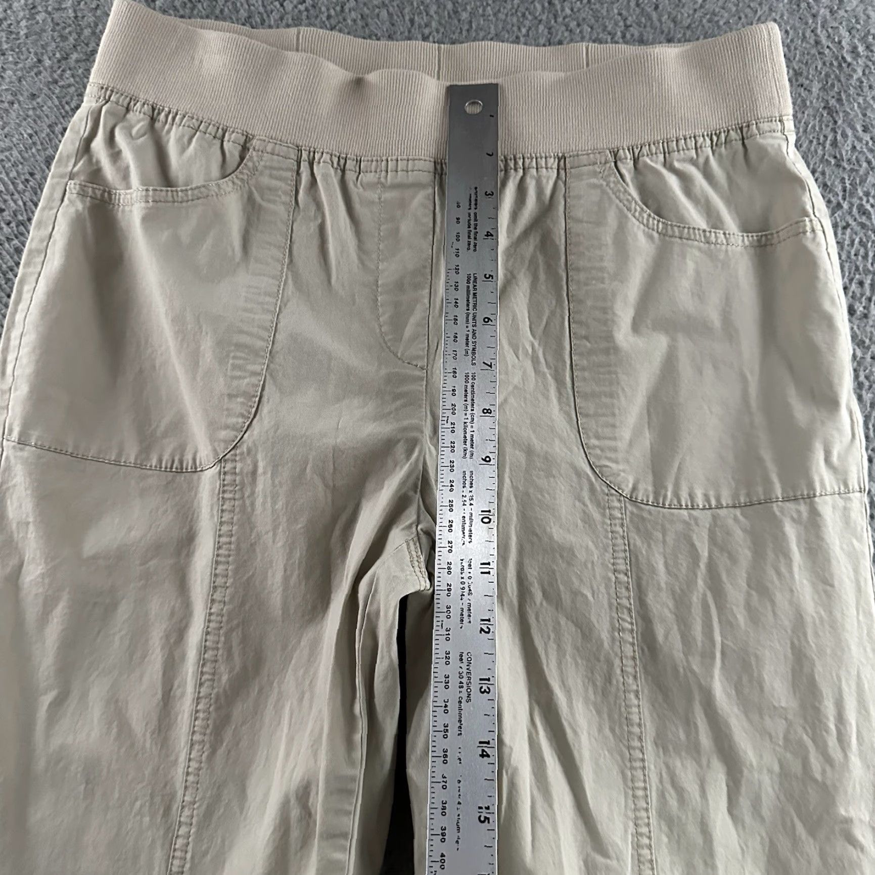 Vintage Chicos Pants Size 1 Beige Utility Roll Tab Stretch Cotton Blend Womens Size 25" / US 0 / IT 36 - 5 Thumbnail