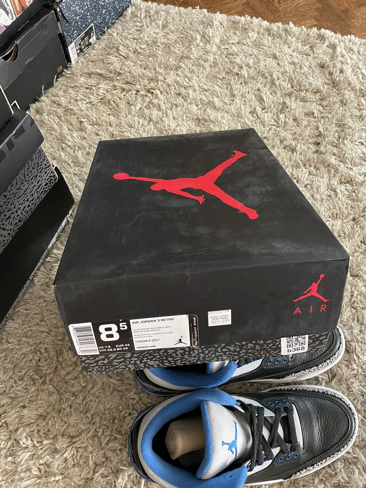 Jordan Brand Jordan 3 Sport Blue 2014 Size US 8.5 / EU 41-42 - 11 Thumbnail