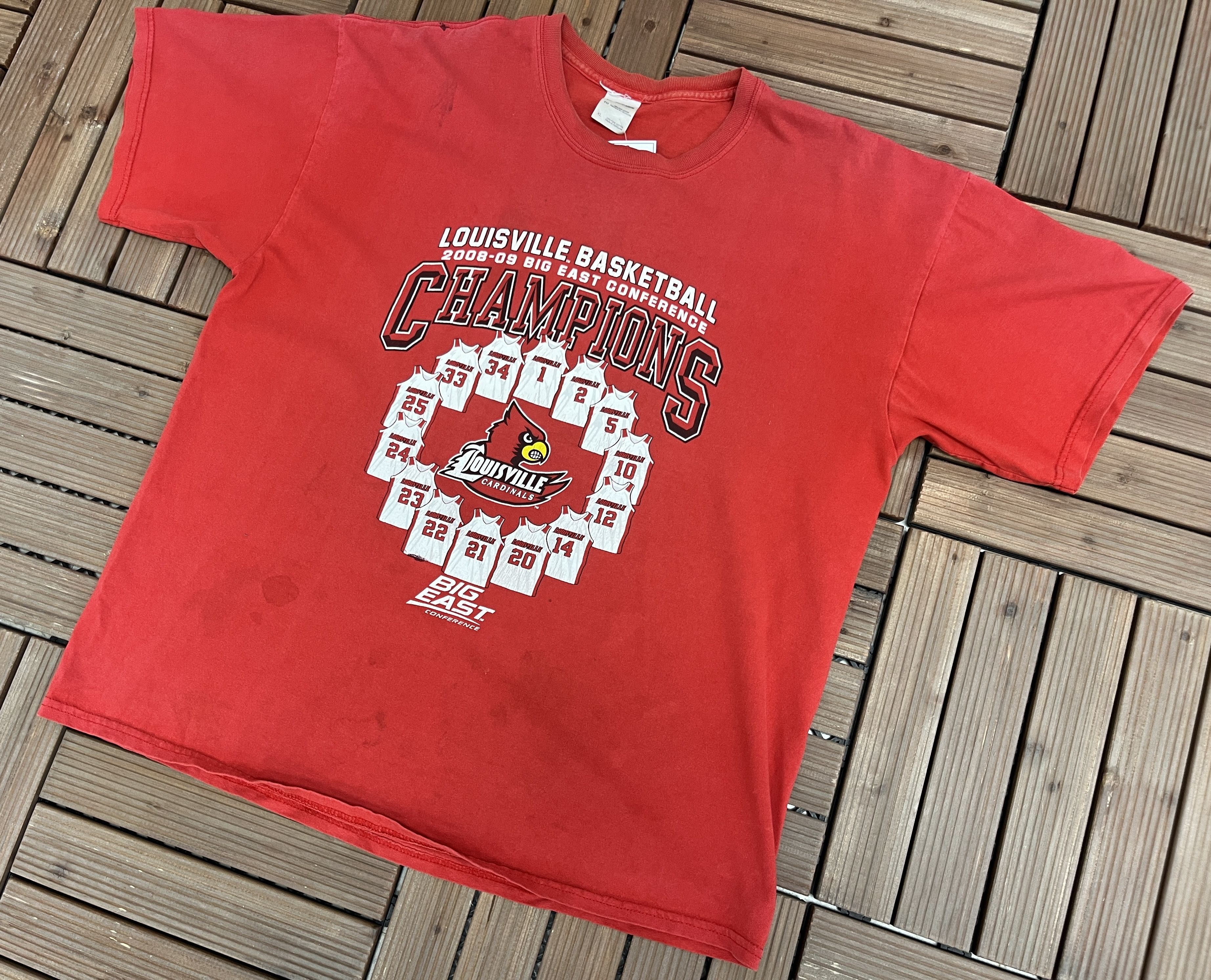 Vintage Louisville Cardinal Big East Champions Vintage Tee Size US XL / EU 56 / 4 - 3 Thumbnail