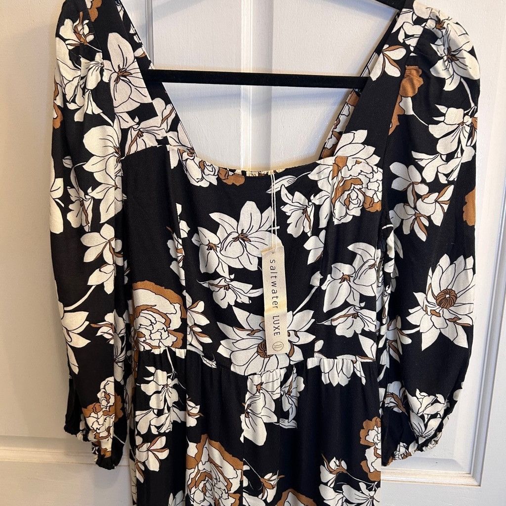 Saltwater Luxe Women's Saltwater Luxe Jumpsuit , Floral, S, Black Size S / US 4 / IT 40 - 7 Thumbnail