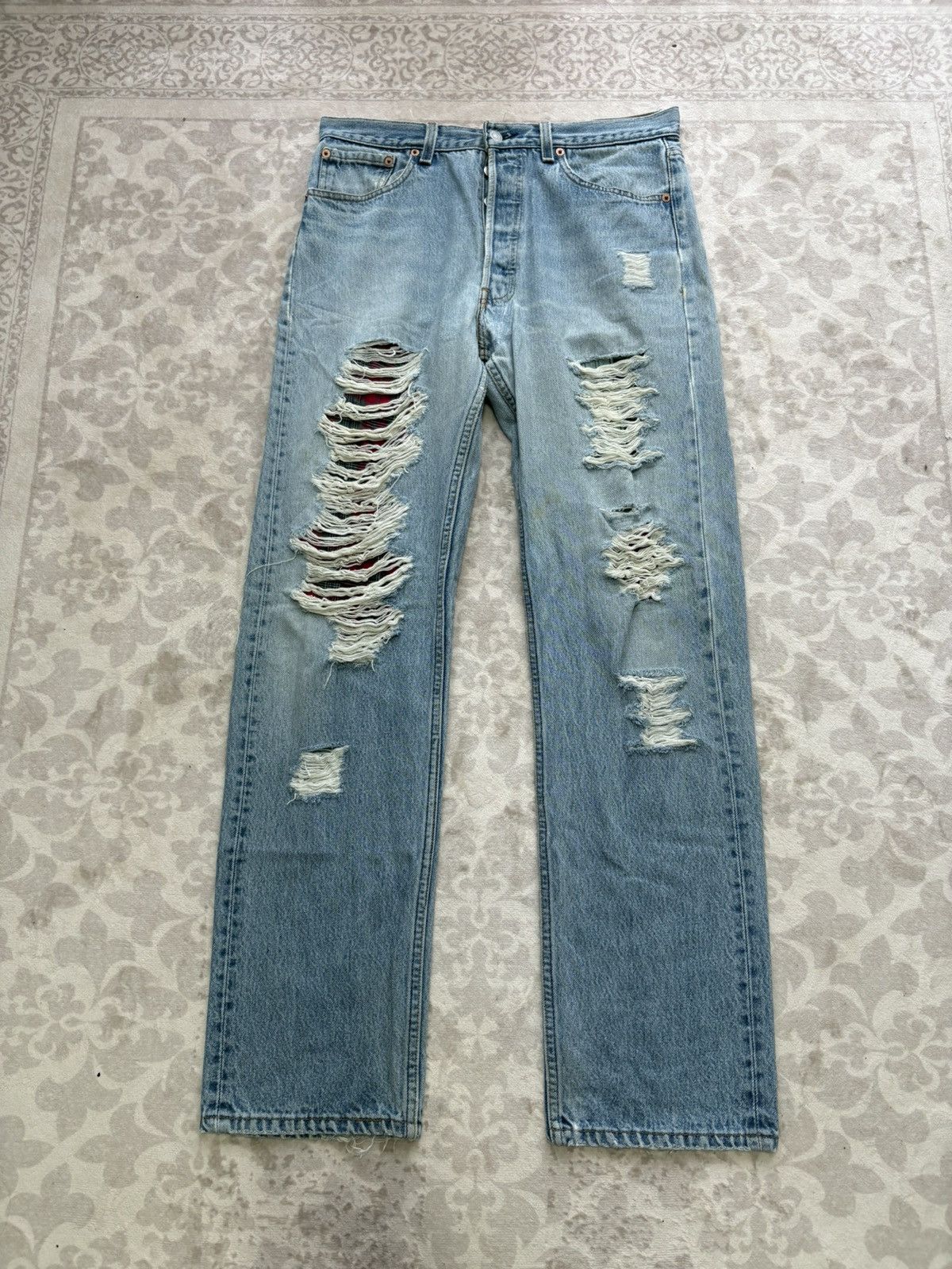 Levi's Vintage Clothing Levis 501XX Distressed Jeans Size US 32 / EU 48 - 1 Thumbnail