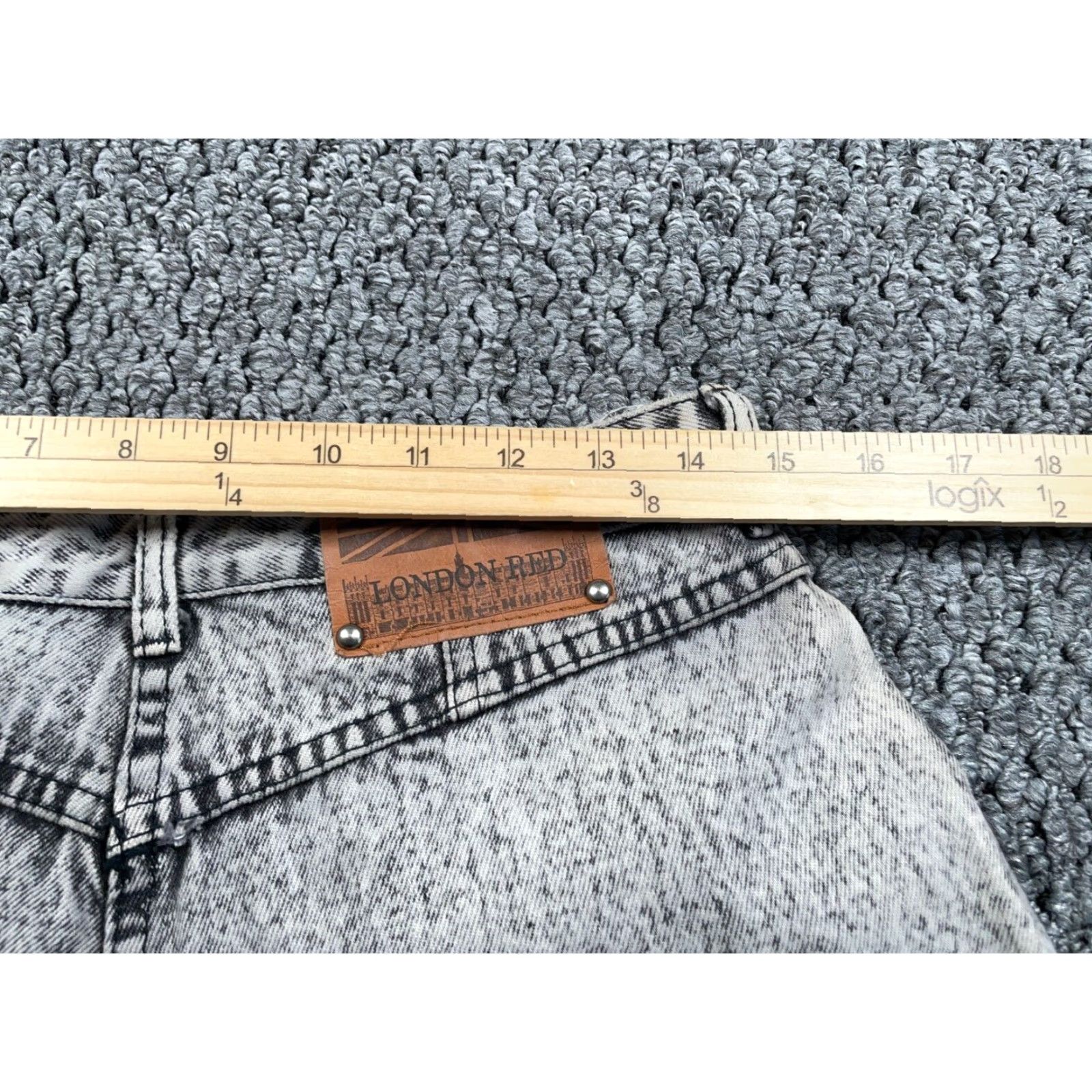 Vintage VTG Brittannia Acid Washed Pleated Jeans Women's 12 Gray Denim High Waisted Mom Jeans 80s 90s Retro Womens Size 34" / US 12 / IT 48 - 5 Thumbnail