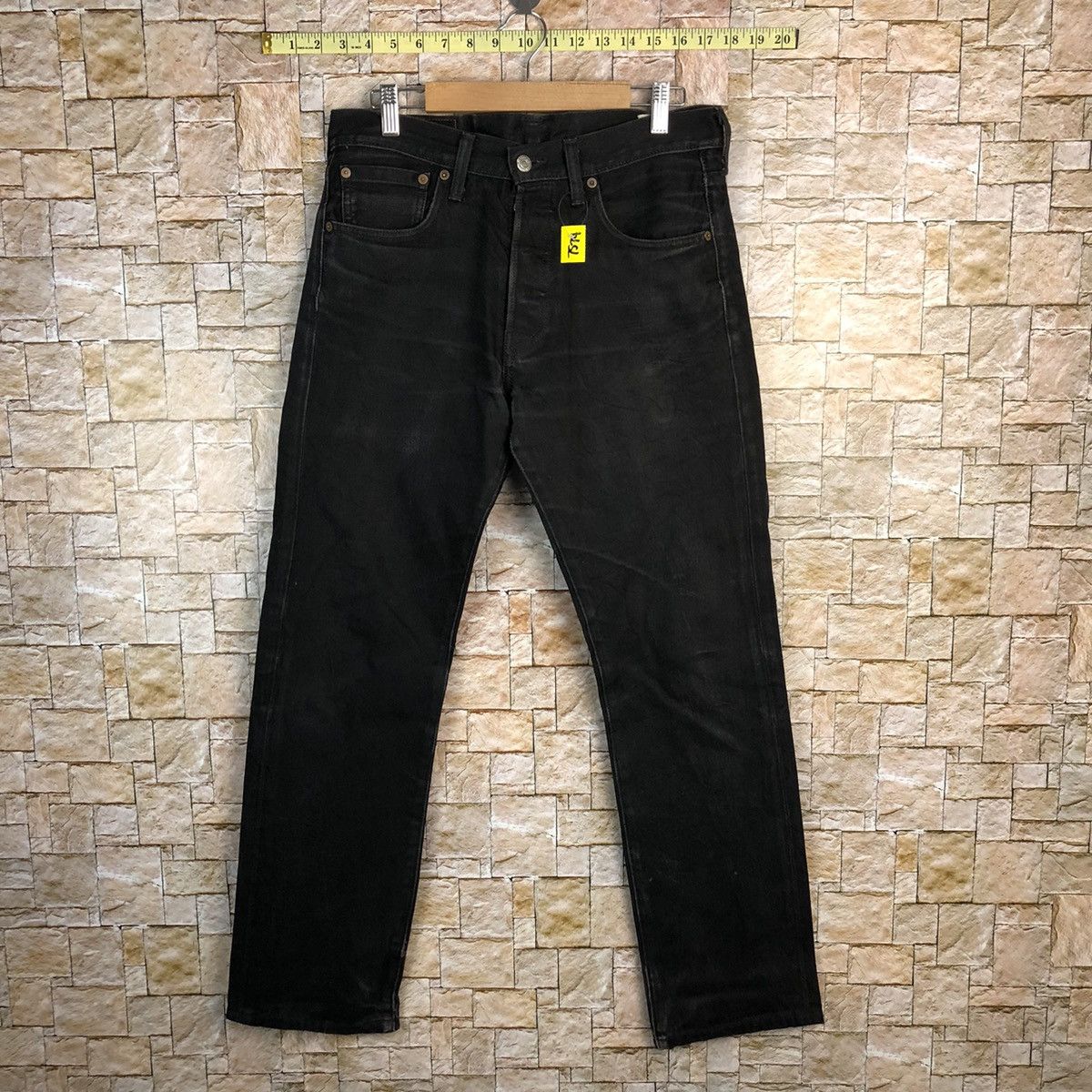 Levi's Levis super Black Denim ripped Pants #7574 Size US 29 - 1 Thumbnail