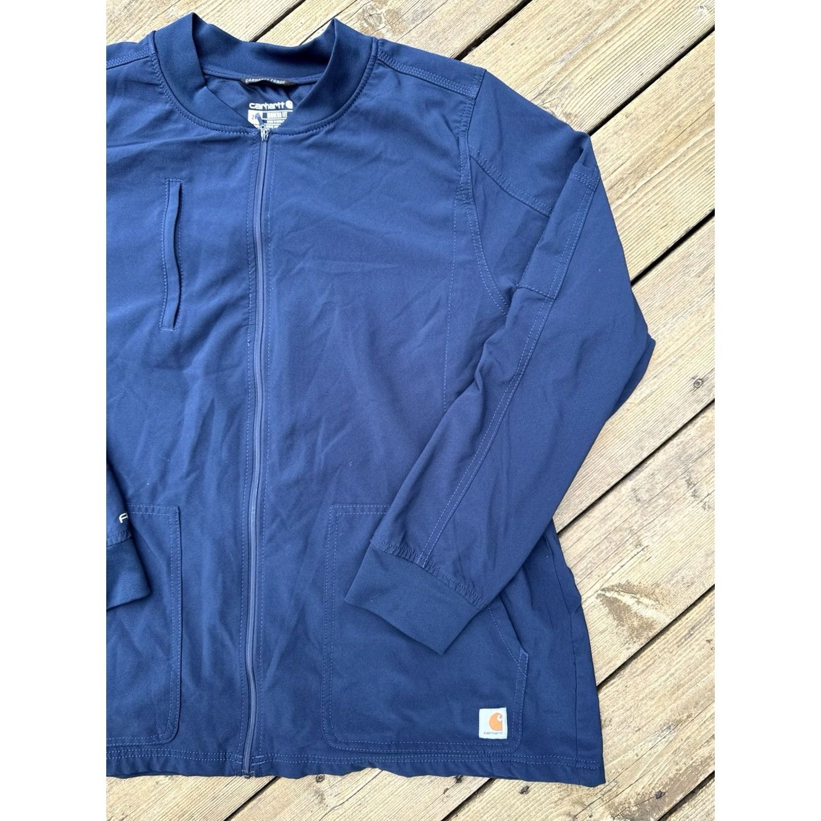 Carhartt Carhartt Jacket Full Zip 2XL Navy Workwear Stretch Utility C82110 Men Size US XXL / EU 58 / 5 - 3 Thumbnail