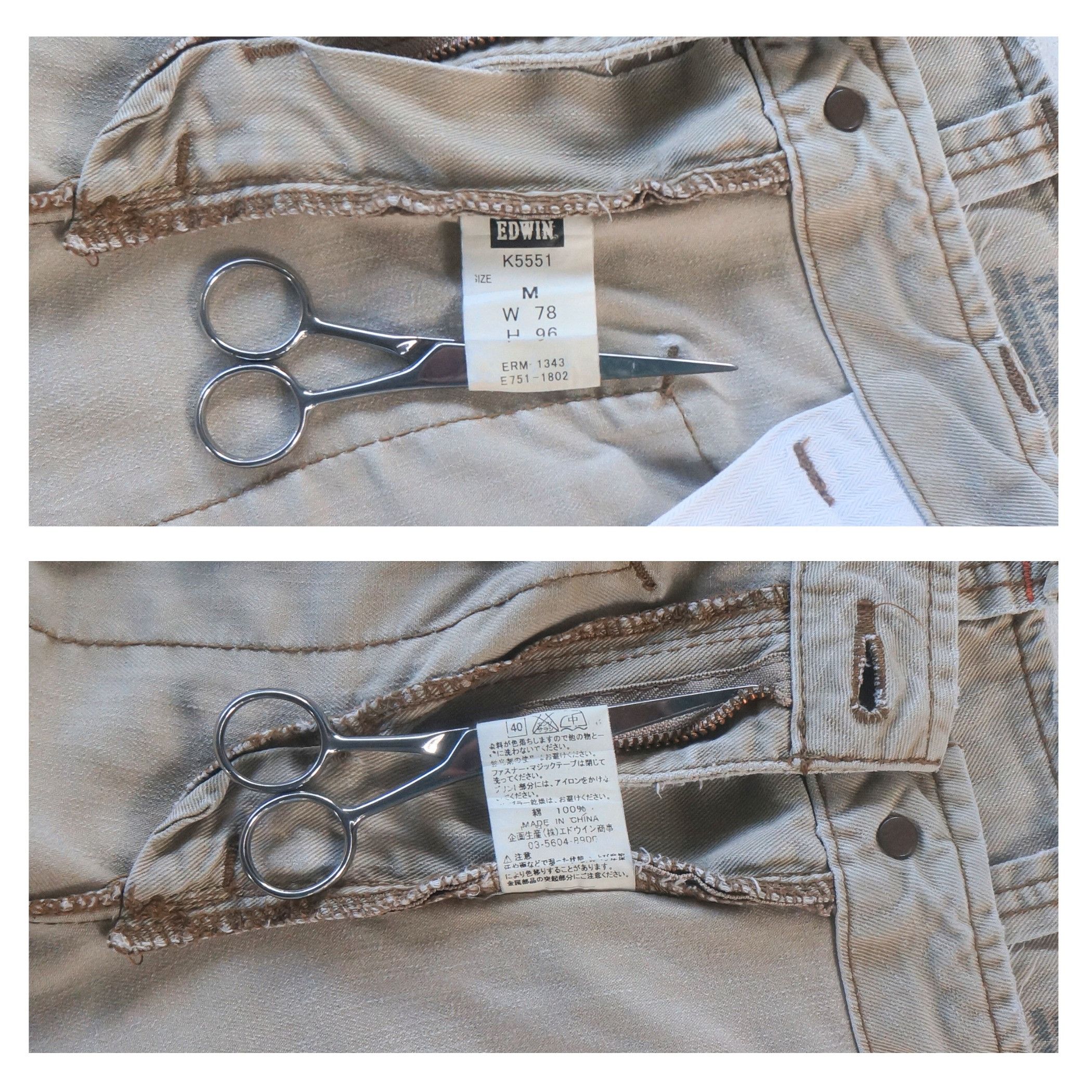 Edwin EDWIN 505 KHAKI Multi Pockets Vintage Style Pants Size US 30 / EU 46 - 7 Thumbnail