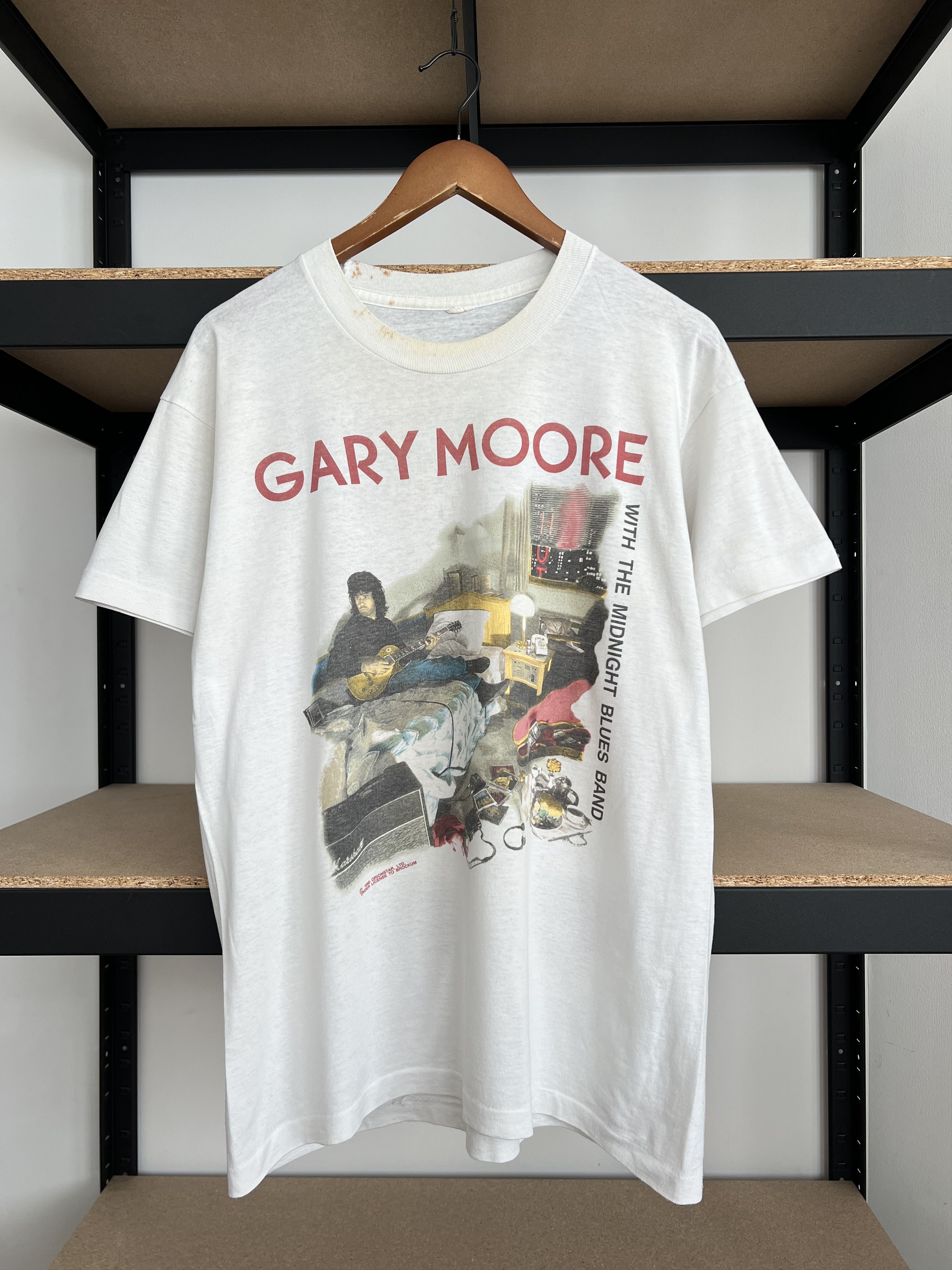 Band Tees Vintage 1990 Gary Moore With The Midnight Blues Band T-shirt Size US M / EU 48-50 / 2 - 1 Thumbnail