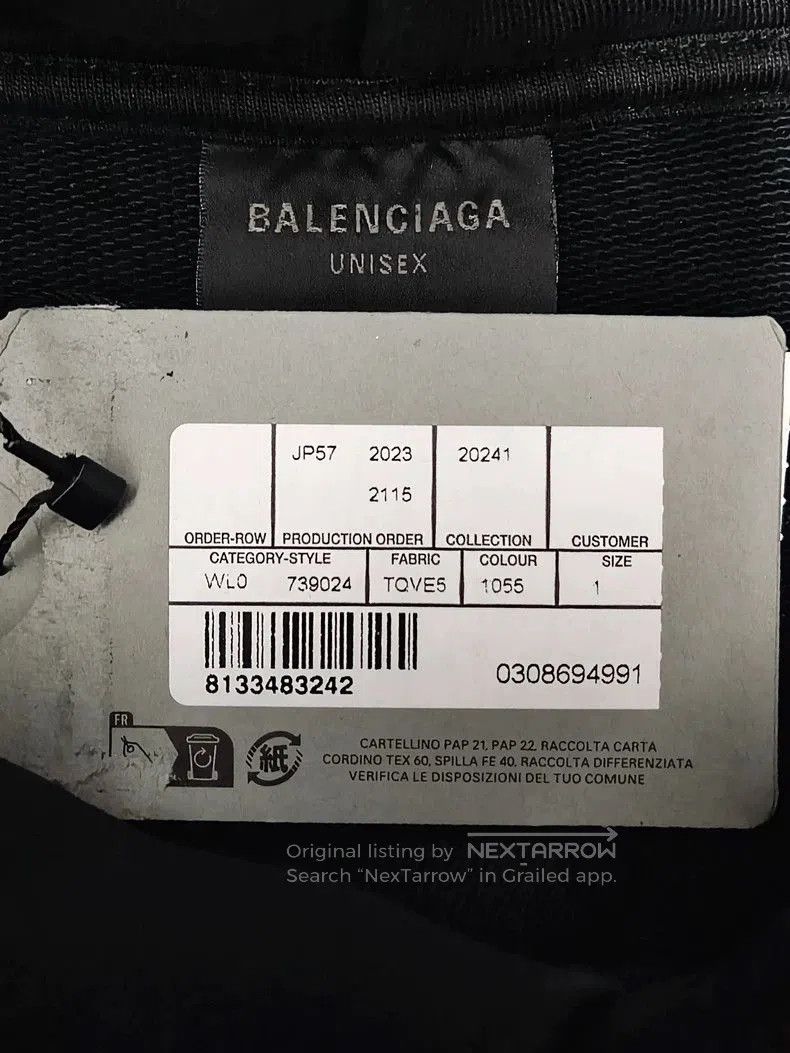Balenciaga Balenciaga 24ss CD Valentine's Day limited destruction hood Size US S / EU 44-46 / 1 - 4 Thumbnail