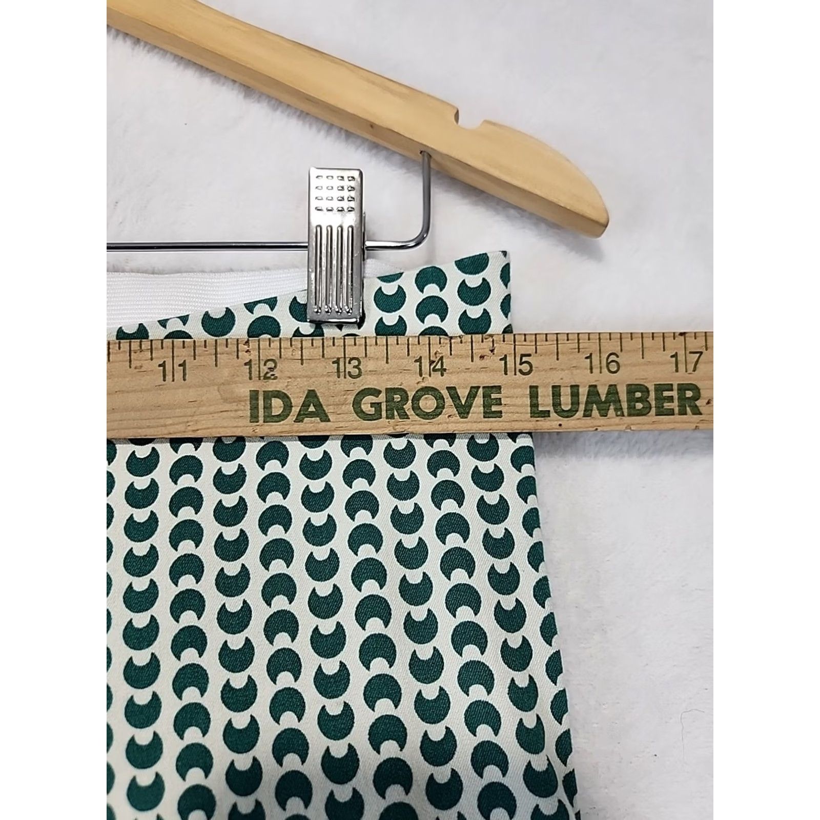 Vintage A New Day Women Pants Green White Geometric Skinny Ankle High Rise Flat Front Slimming Size 8 Casual Size 30" / US 8 / IT 44 - 5 Thumbnail