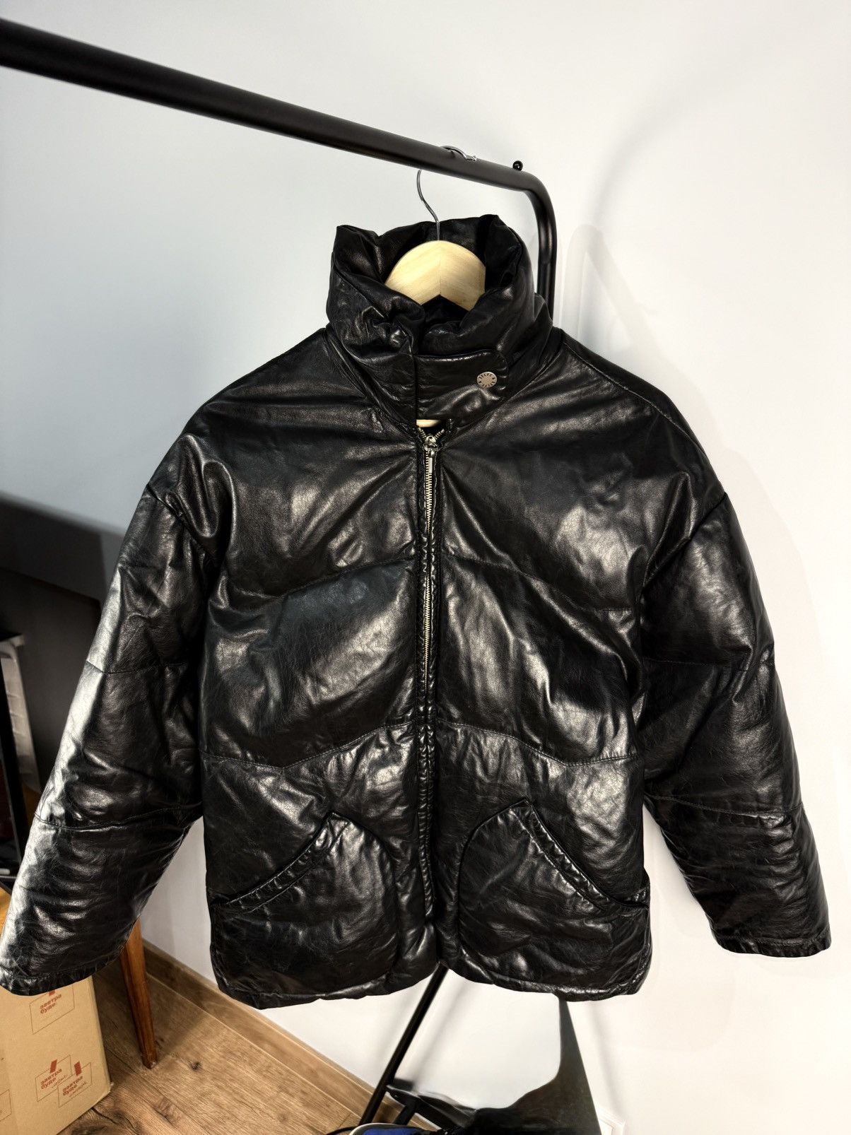 Other Vintage Belfe Leather Puffer Jacket Italy – IT40 Oversized Size US M / EU 48-50 / 2 - 1 Thumbnail