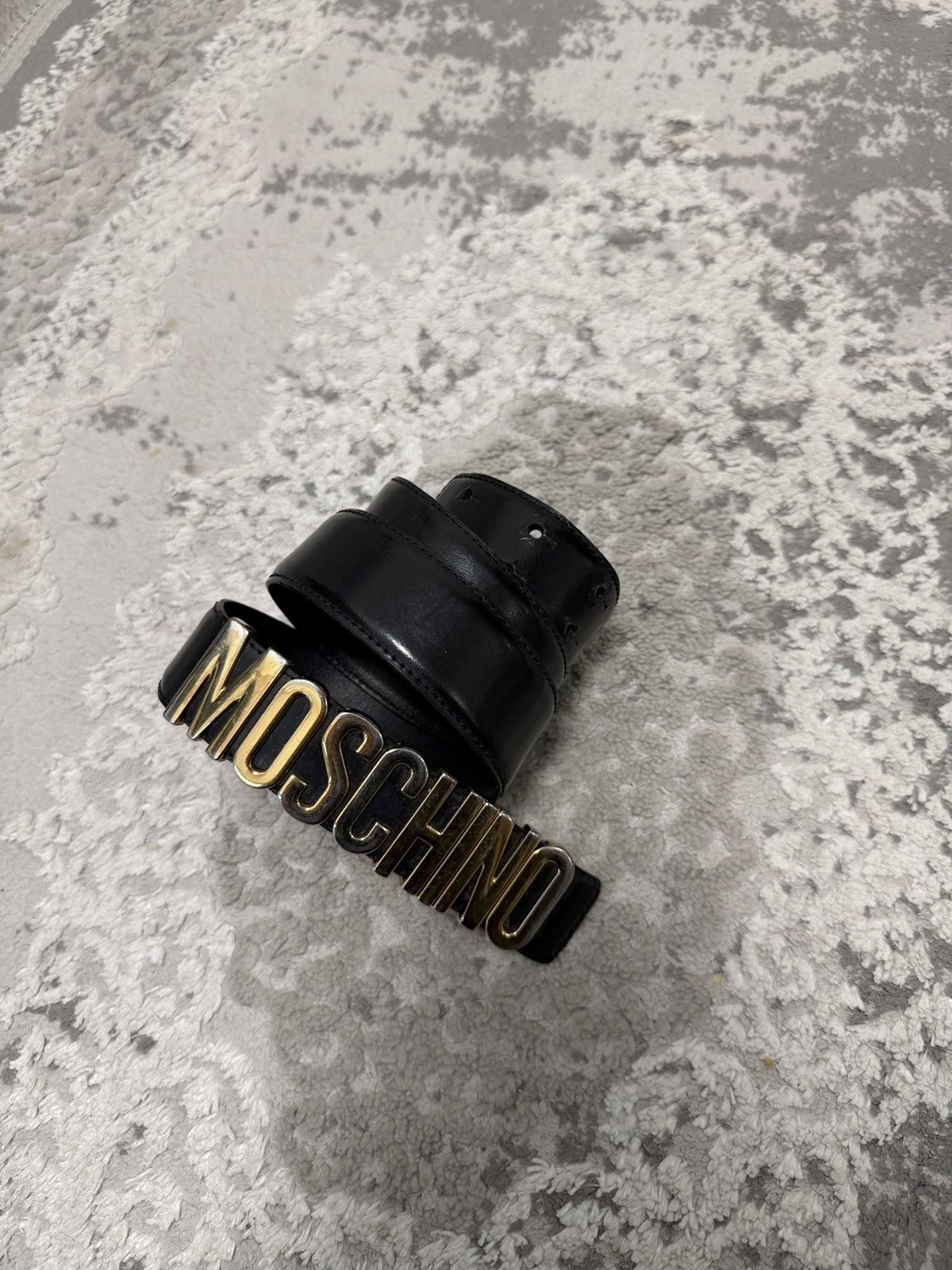 Moschino Black Moschino belt metal logo autentic Size 34 - 2 Thumbnail