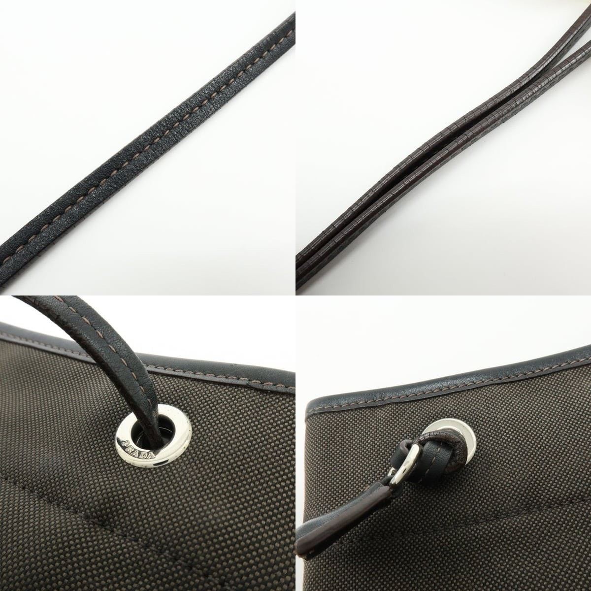 Prada Prada Logo Jacquard Crossbody Bag Dark Brown Size ONE SIZE - 4 Thumbnail