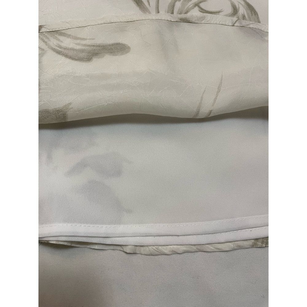 Other Liz Claiborne Off-White Color With Dark Green Flowers Skirt Size 36" / US 14 / IT 50 - 3 Thumbnail