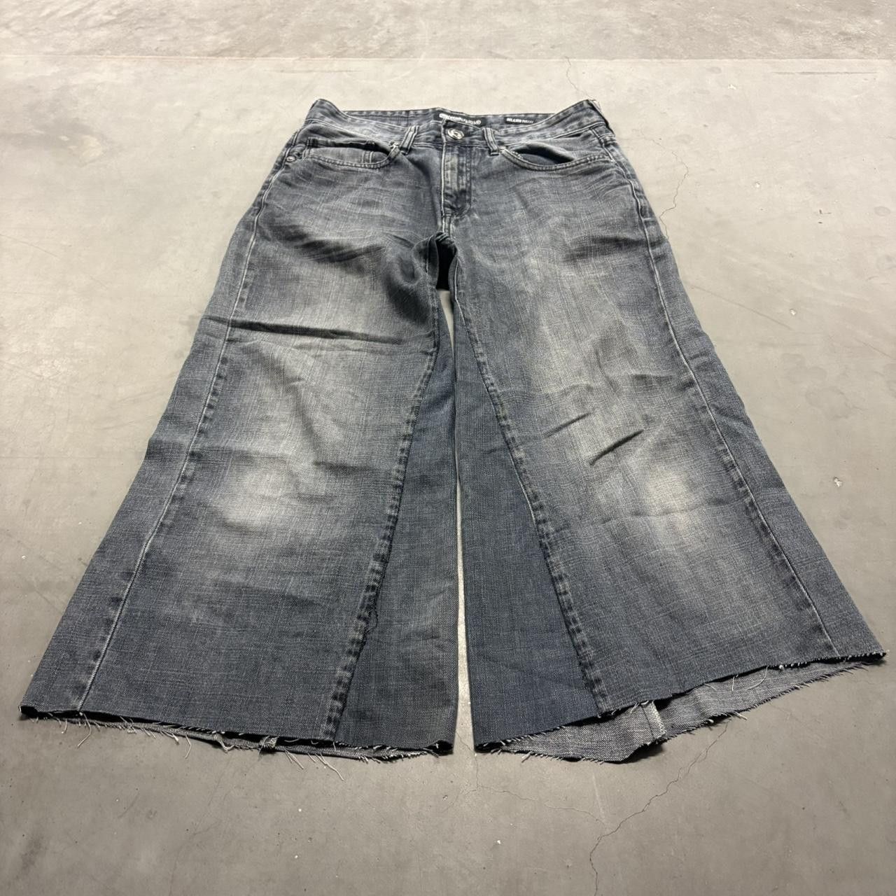Ecko Unltd. Crazy Vintage Y2K/2000s Ecko Unltd Super Baggy Skater Style Black Short Denim Jeans! Size US 30 / EU 46 - 1 Thumbnail
