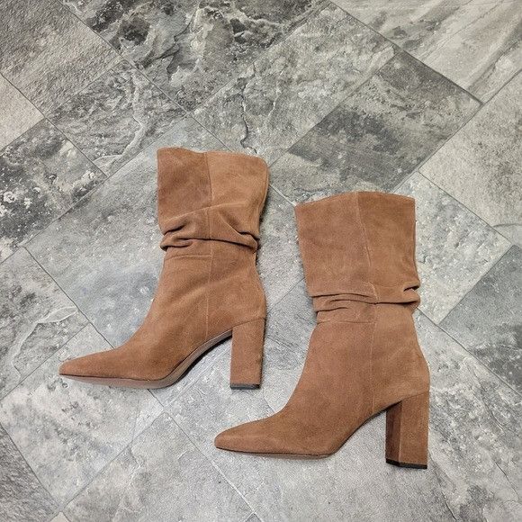 Banana Republic Banana Republic Suede Leather Brown Mid Calf Slouch Slouchy Size US 10 / IT 40 - 4 Thumbnail