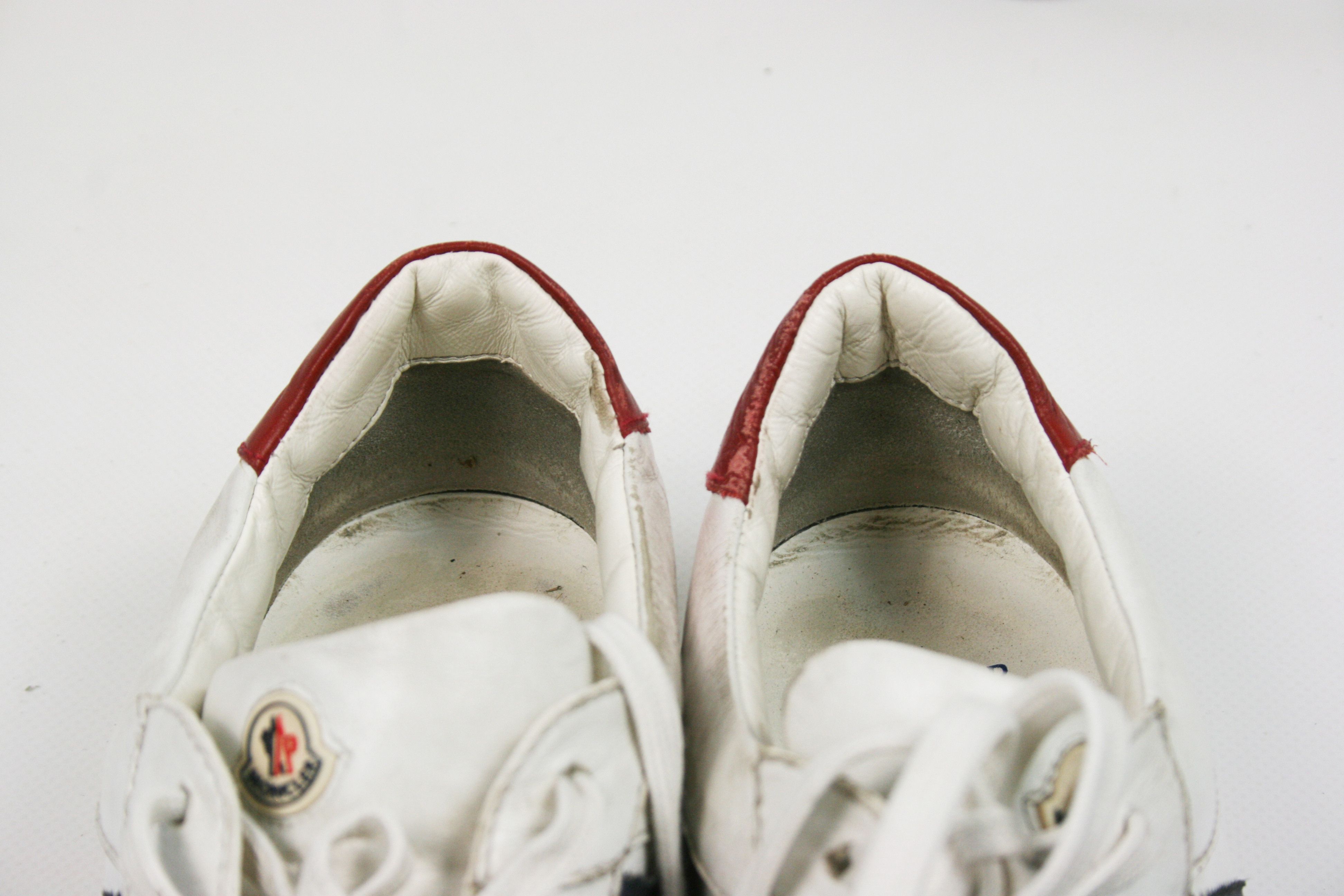 Moncler Distressed "New Leni" Low Leather Sneakers Size US 9 / IT 39 - 10 Thumbnail