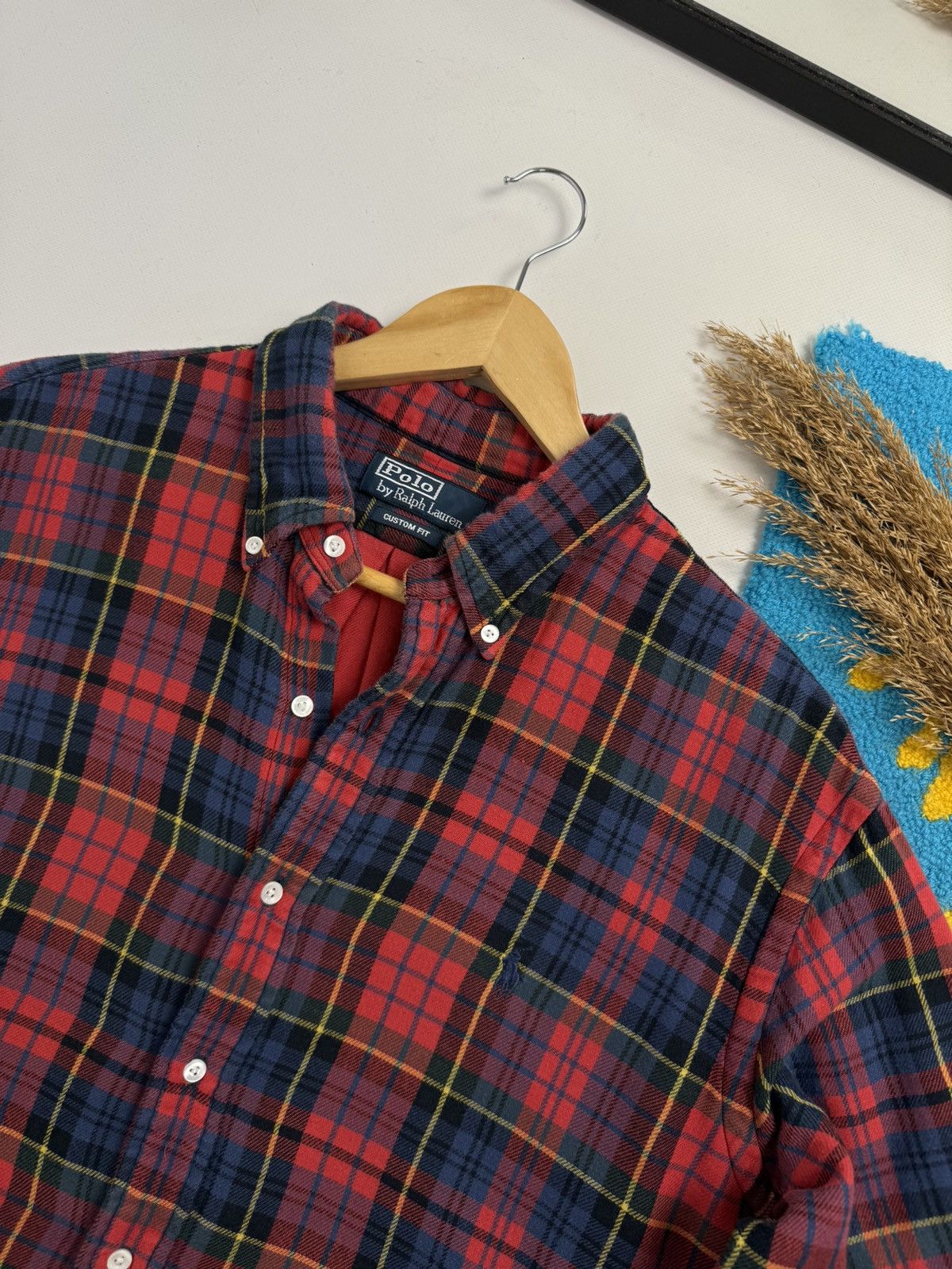 Ralph Lauren × Vintage Vintage 90’s Ralph Lauren Flannel Heavy Stripe Shirt Size US L / EU 52-54 / 3 - 4 Thumbnail