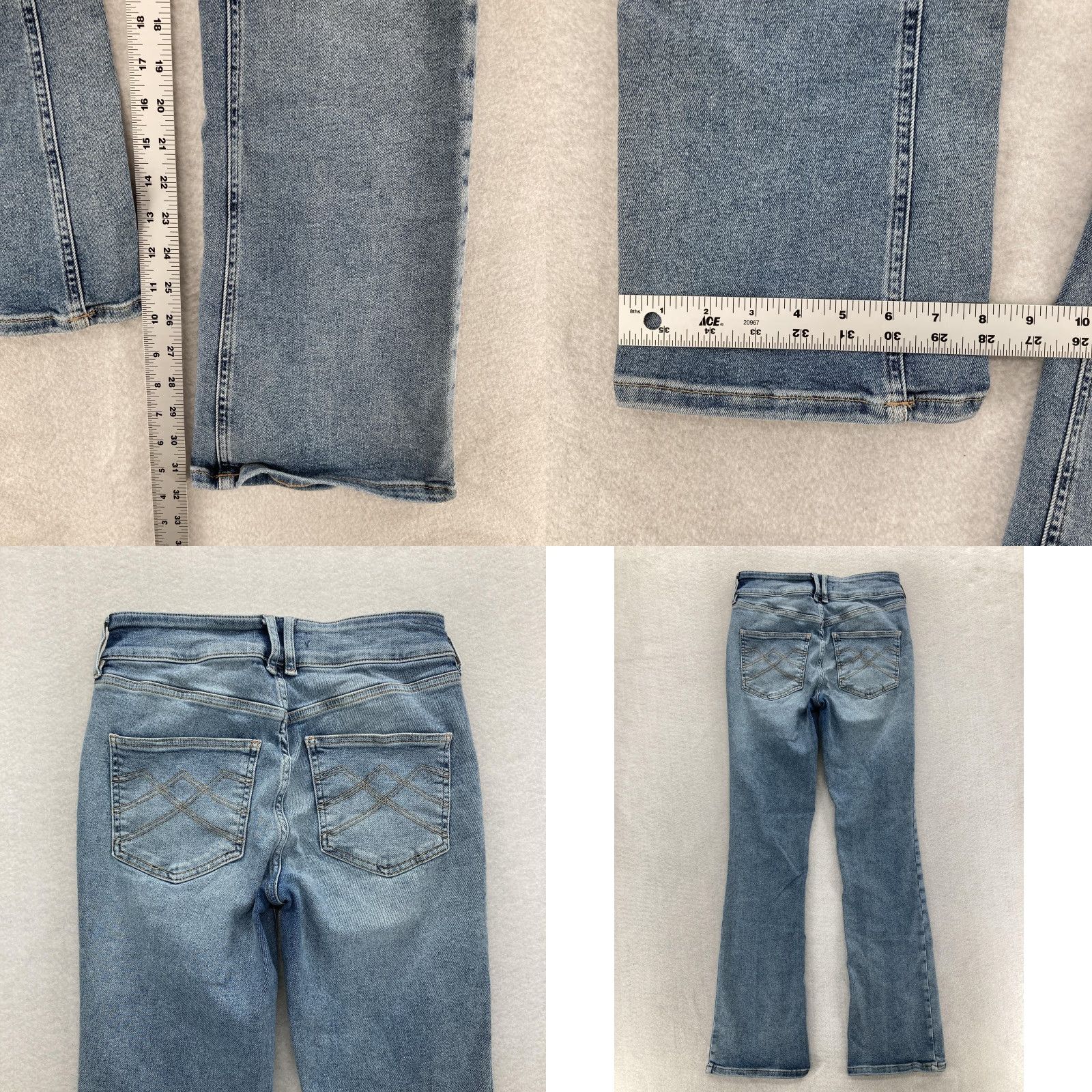 Vintage We The Free Bootcut Jeans Womens 29 Blue Stretch Double Button High Rise Boho Jeans (Denim) Mens? Size 29" - 8 Thumbnail