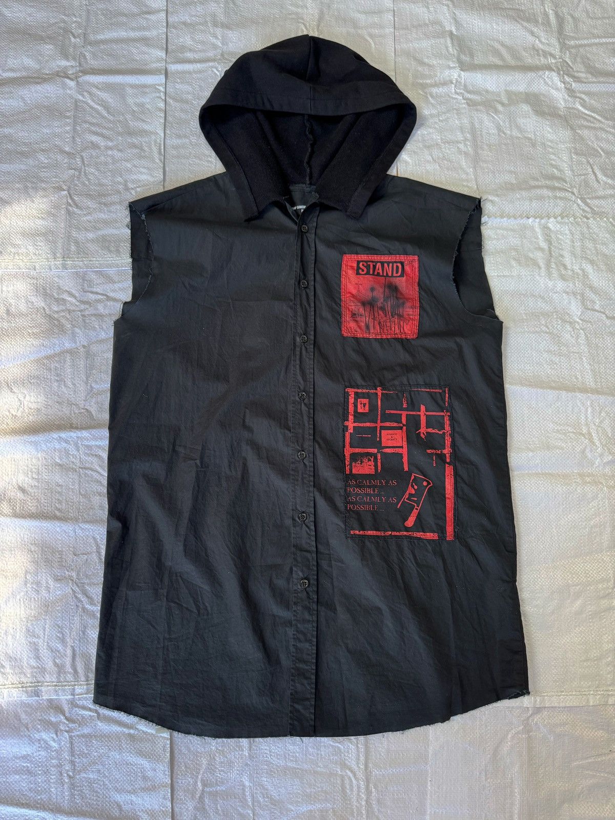 Raf Simons Raf Simons Archive Redux SS02 Sleeveless Hooded Shirt 