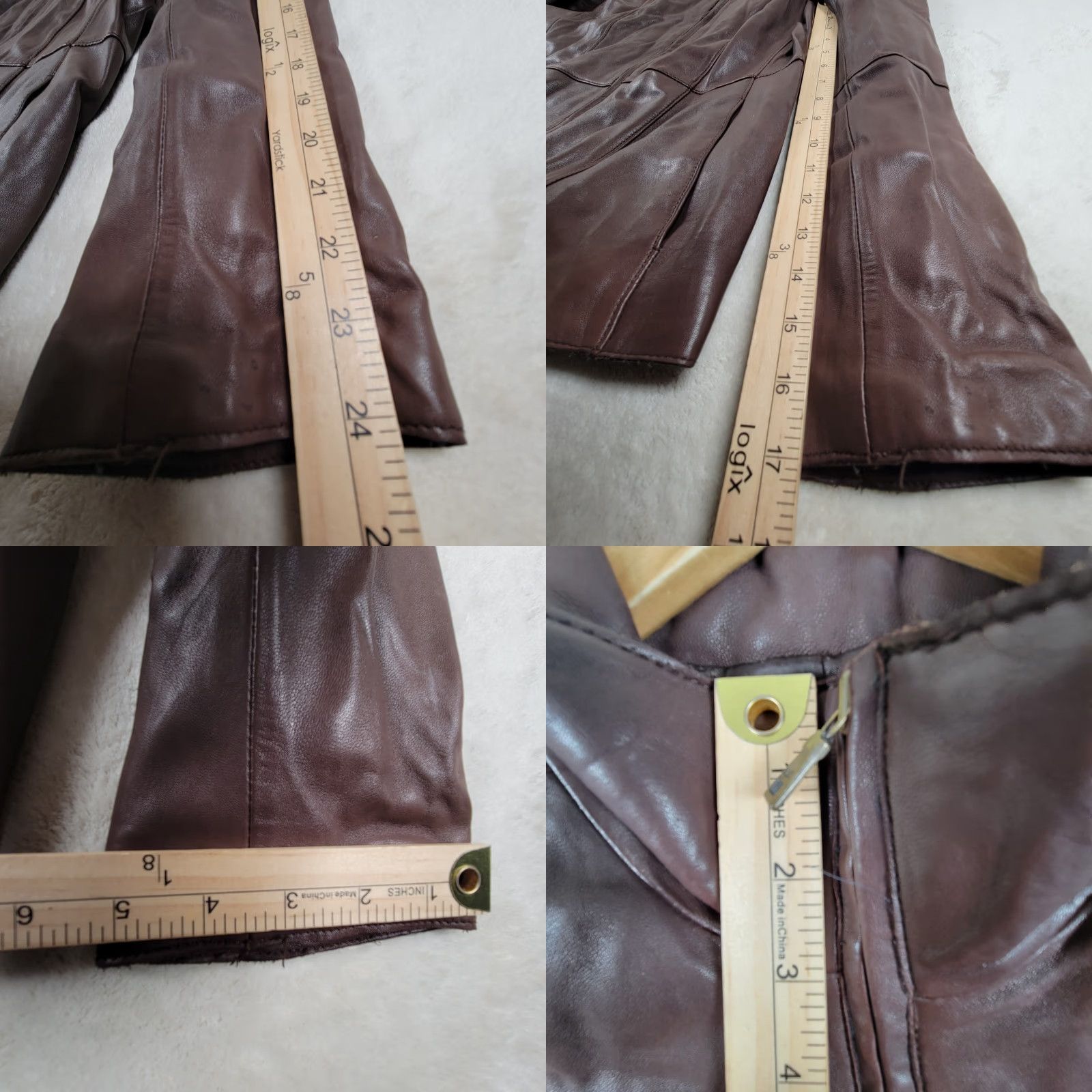 Vintage VINTAGE Marc New York Women's M Brown Leather Zip Up Jacket Size M / US 6-8 / IT 42-44 - 9 Thumbnail