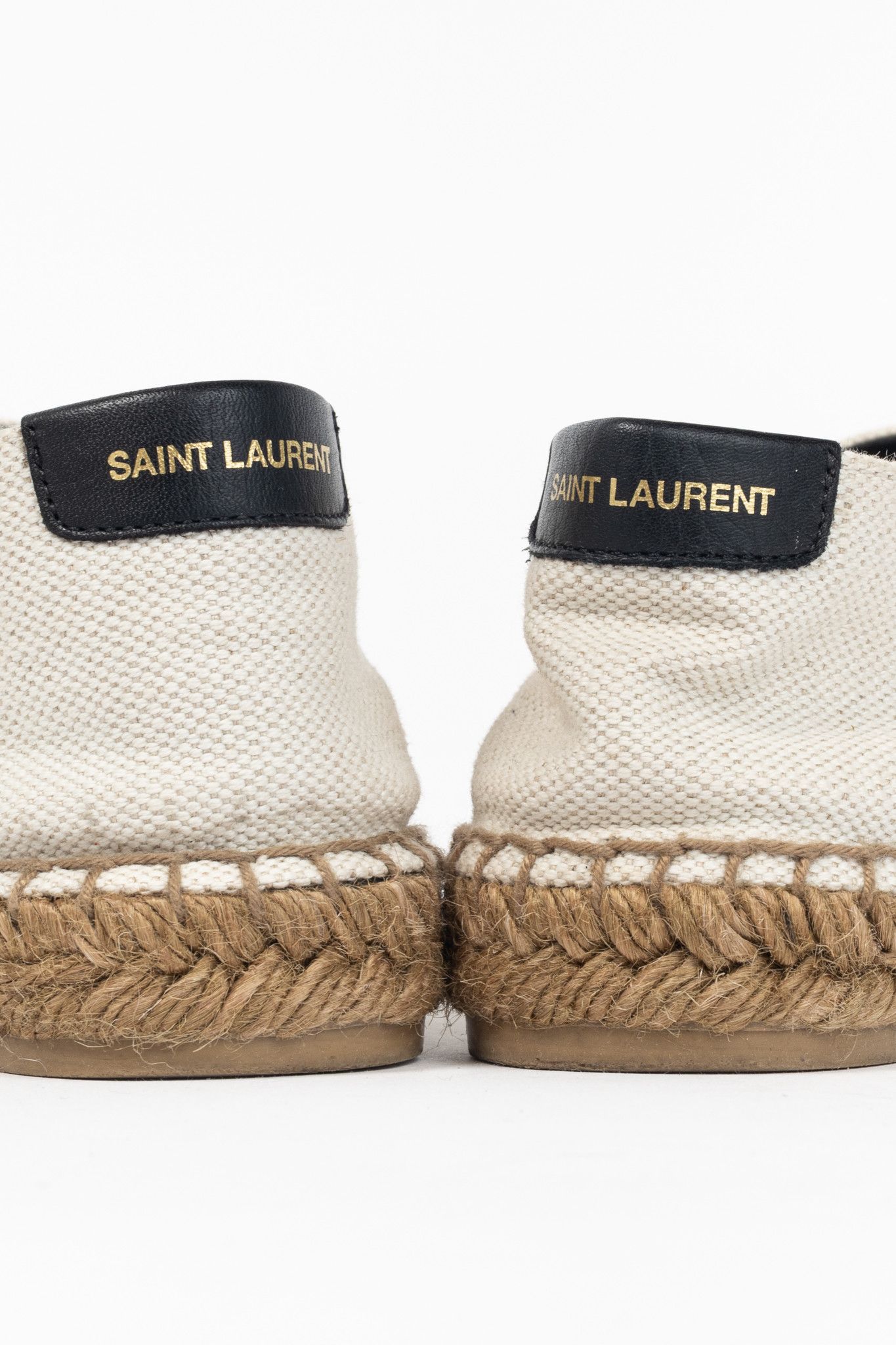 Saint Laurent Paris Saint Laurent Canvas Embroidered-Logo Flat Espadrilles Size US 5 / IT 35 - 10 Thumbnail