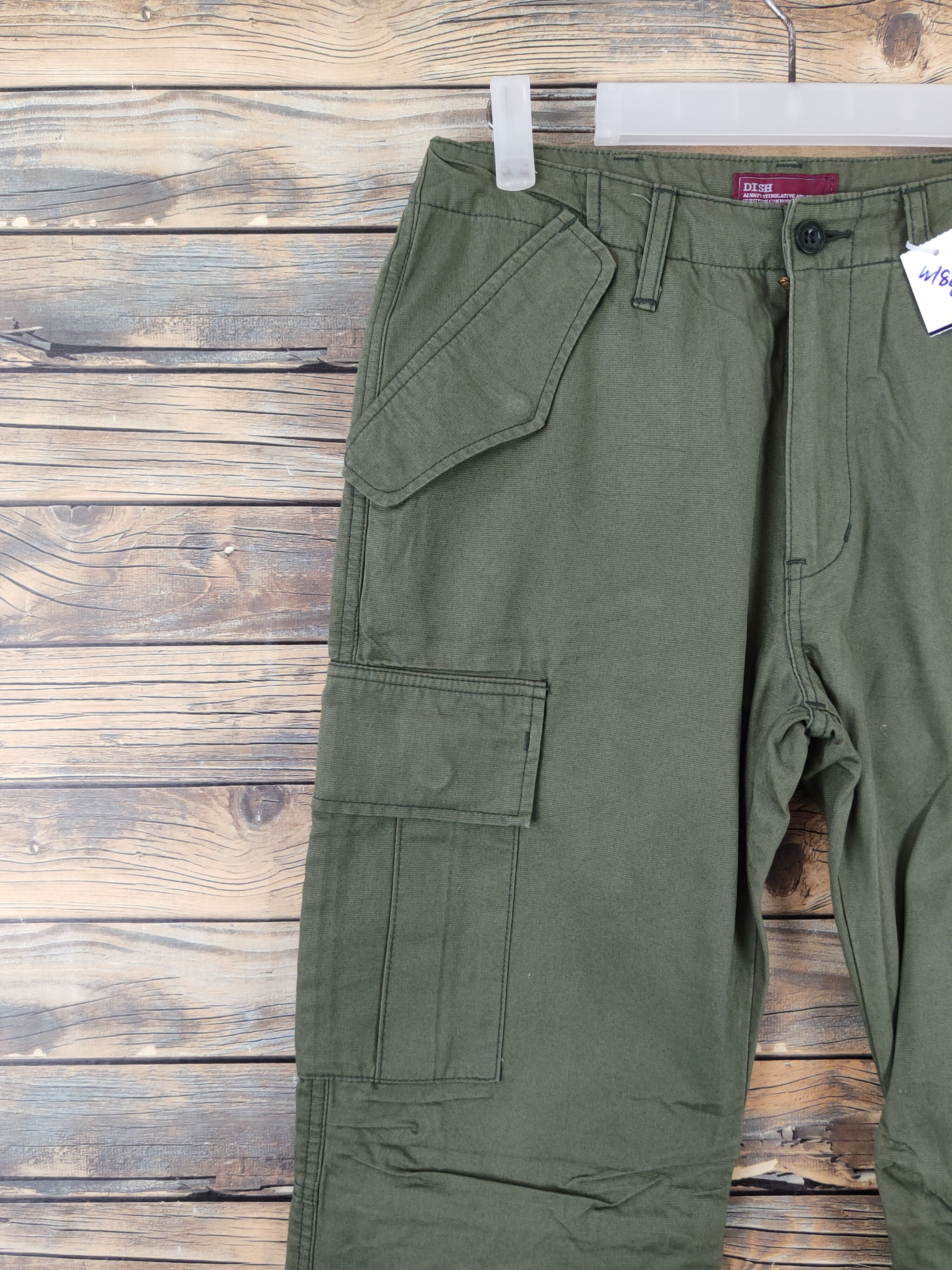 Japanese Brand Dish Green Multipocket Tactical Cargo Pants #W1846 Size US 28 / EU 44 - 3 Thumbnail