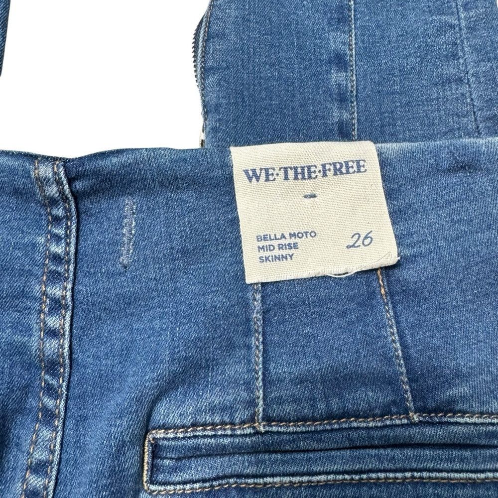 Free People NWT New $128 Free People We The Free Bella Moto Mid-Rise Sk Size 26" / US 2 / IT 38 - 5 Thumbnail
