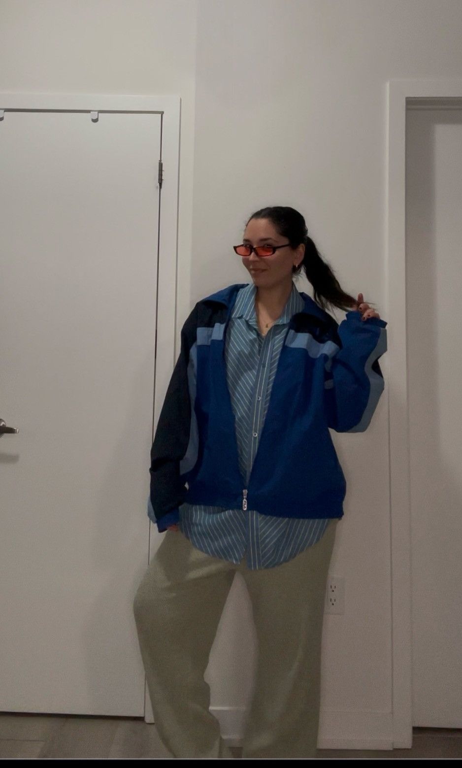 Fila Vintage 90s Fila Blue Lightweight Windbreaker Full Zip Size US L / EU 52-54 / 3 - 6 Thumbnail
