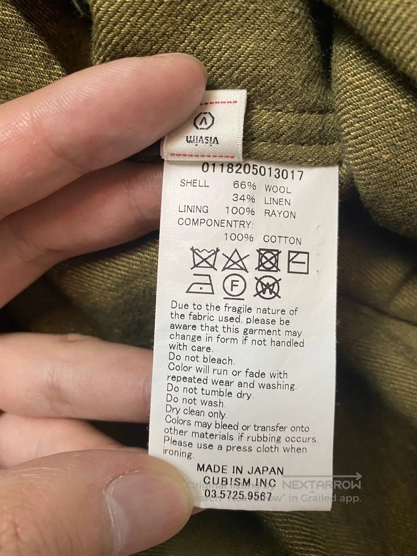 Visvim visvim Ayres Coat in Olive Green. Size US M / EU 48-50 / 2 - 6 Thumbnail