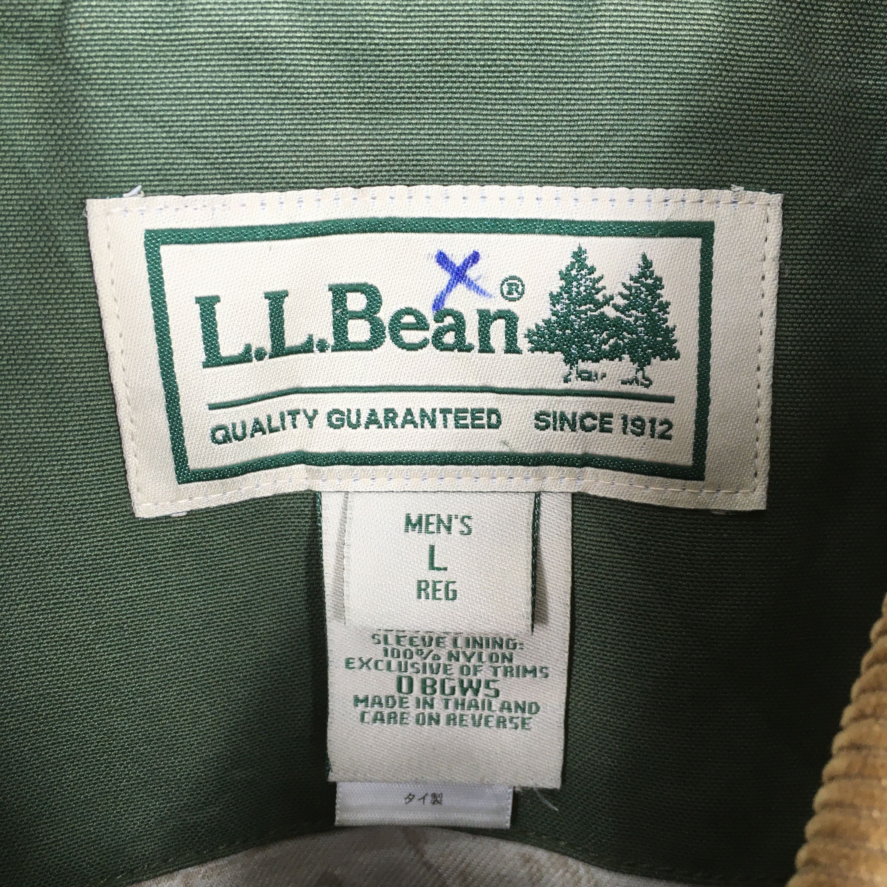 L.L. Bean Vintage 1990s LL Bean Hunting Green Duck Chore Jacket L Size US L / EU 52-54 / 3 - 6 Thumbnail
