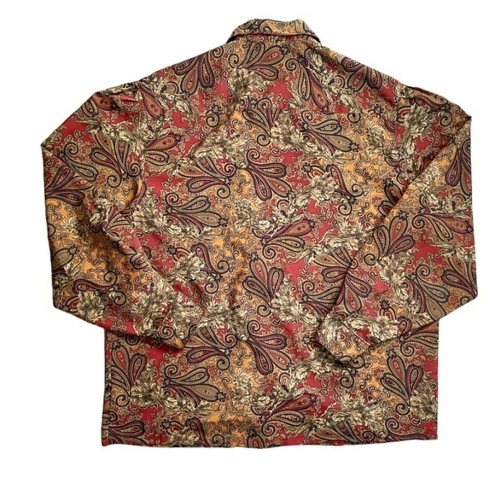 Bill Blass Bill Blass Vintage Paisley Puff Sleeve Blouse Size XL / US 12-14 / IT 48-50 - 3 Thumbnail