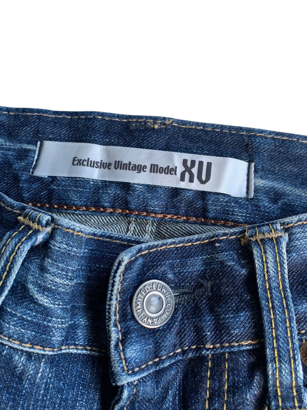 FLARE💥EDWIN XVS JAPANESE PUNK STYLE FADED DISTRESSED DENIM☠️