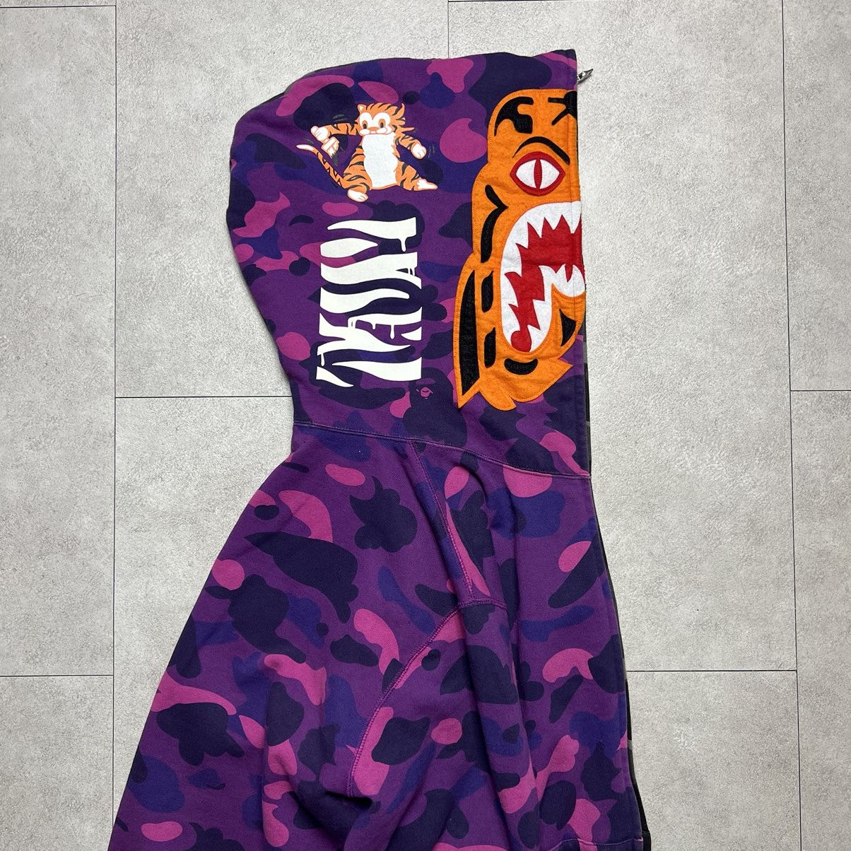 Bape Bape ABC Camo Full Zip Shark Tiger Hoodie Size US XL / EU 56 / 4 - 3 Thumbnail
