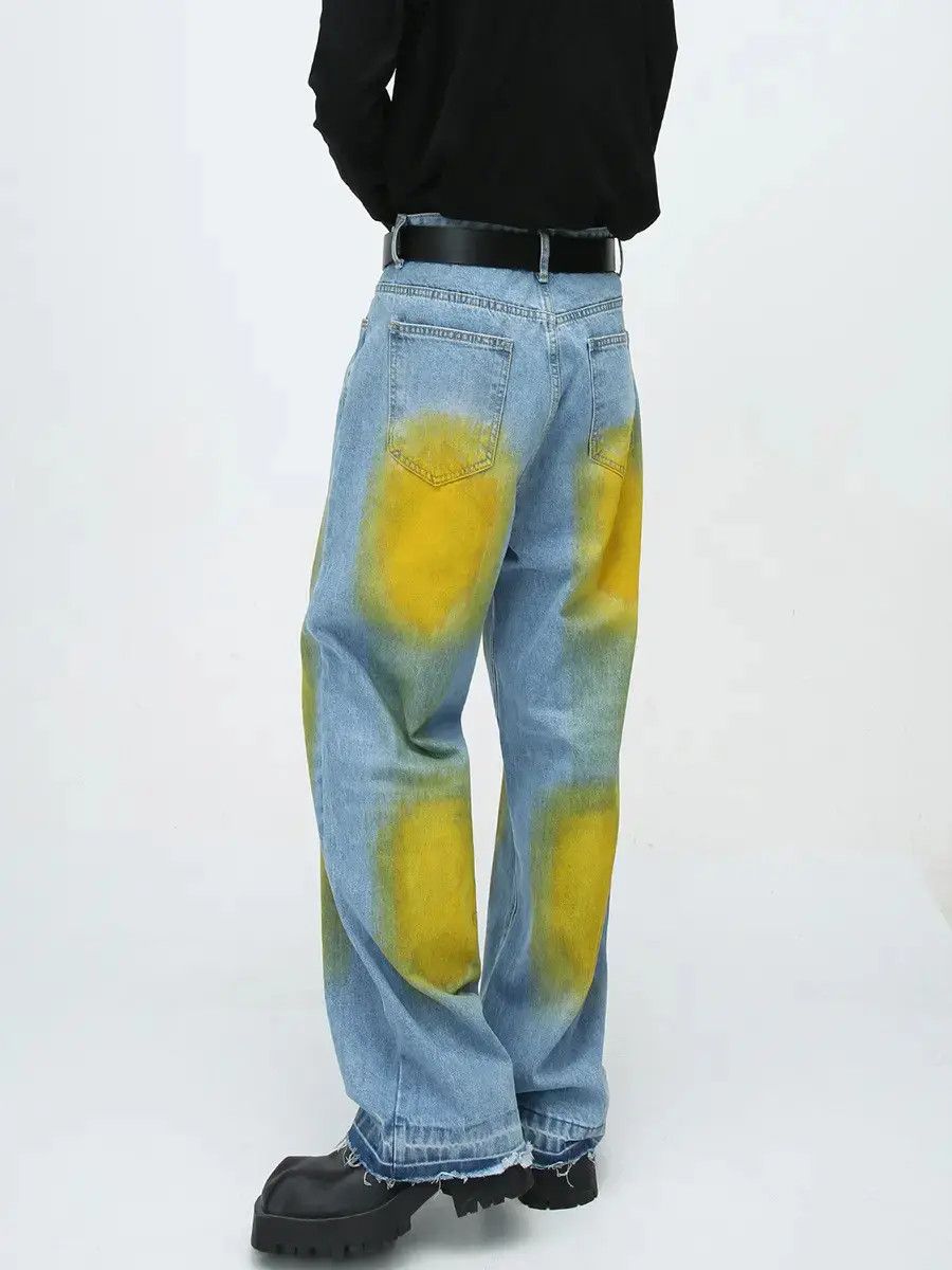 Japanese Brand Retro loose high street straight leg jeans Size US 32 / EU 48 - 2 Thumbnail