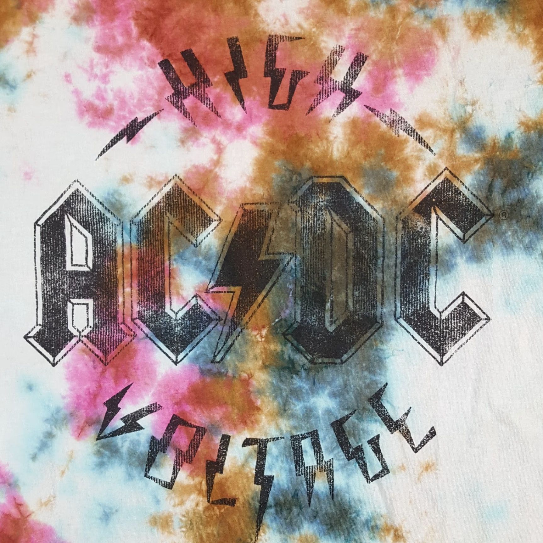 Vintage VINTAGE ACDC High Voltage Tie Dye Band Tee Men's Size M Retro Rock Music T Shirt Size US M / EU 48-50 / 2 - 3 Thumbnail