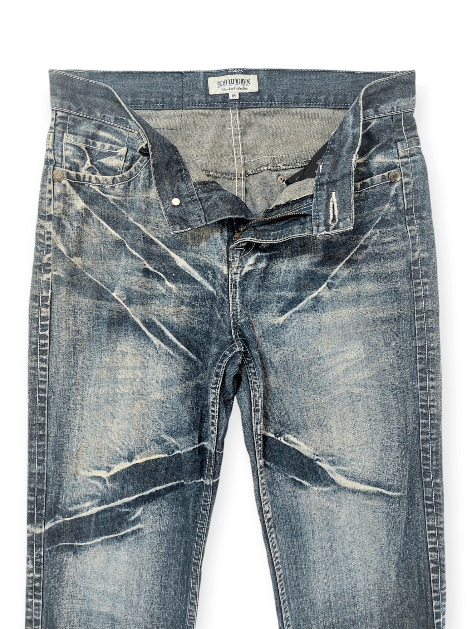 LOWBOX Vintage Lowbox Punk Distressed Denim Size US 33 - 5 Thumbnail