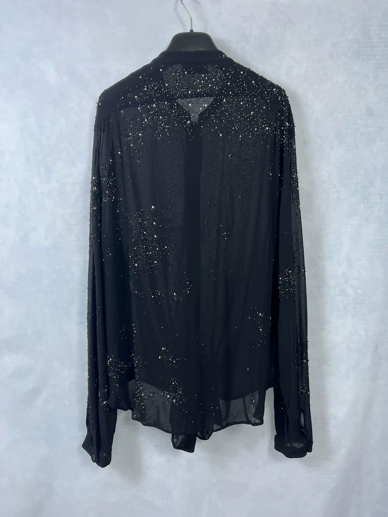 Yves Saint Laurent Saint Laurent size 39 20ss Organza Rhinestone Galaxy Shirt Size US M / EU 48-50 / 2 - 2 Thumbnail