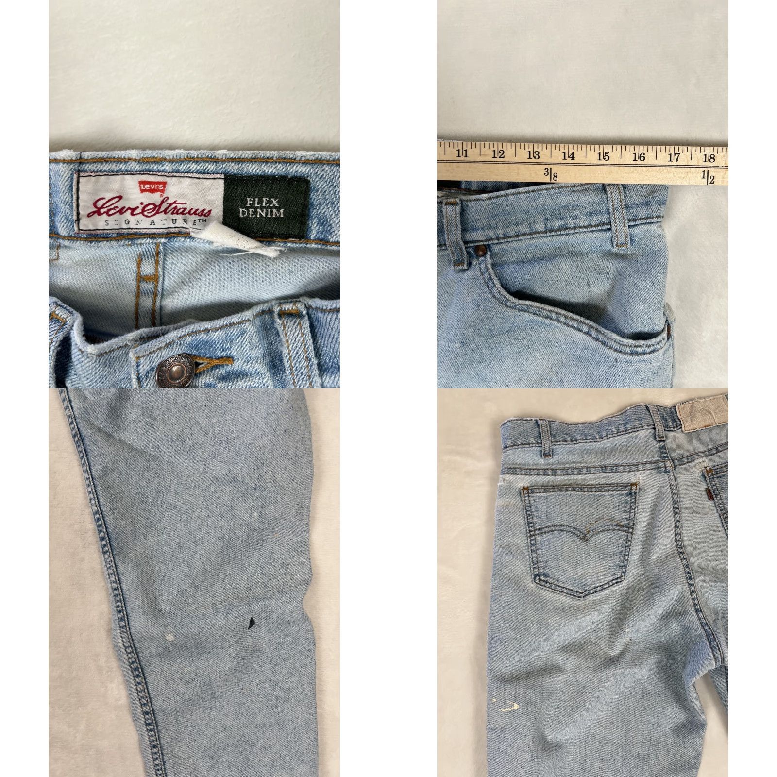Levi's VINTAGE Levi's 500 Series Jeans Denim Size 34x32 Light Wash Distressed Stains 90s Men Blue Leather? (No, remove nonexistent) Size US 34 / EU 50 - 8 Thumbnail