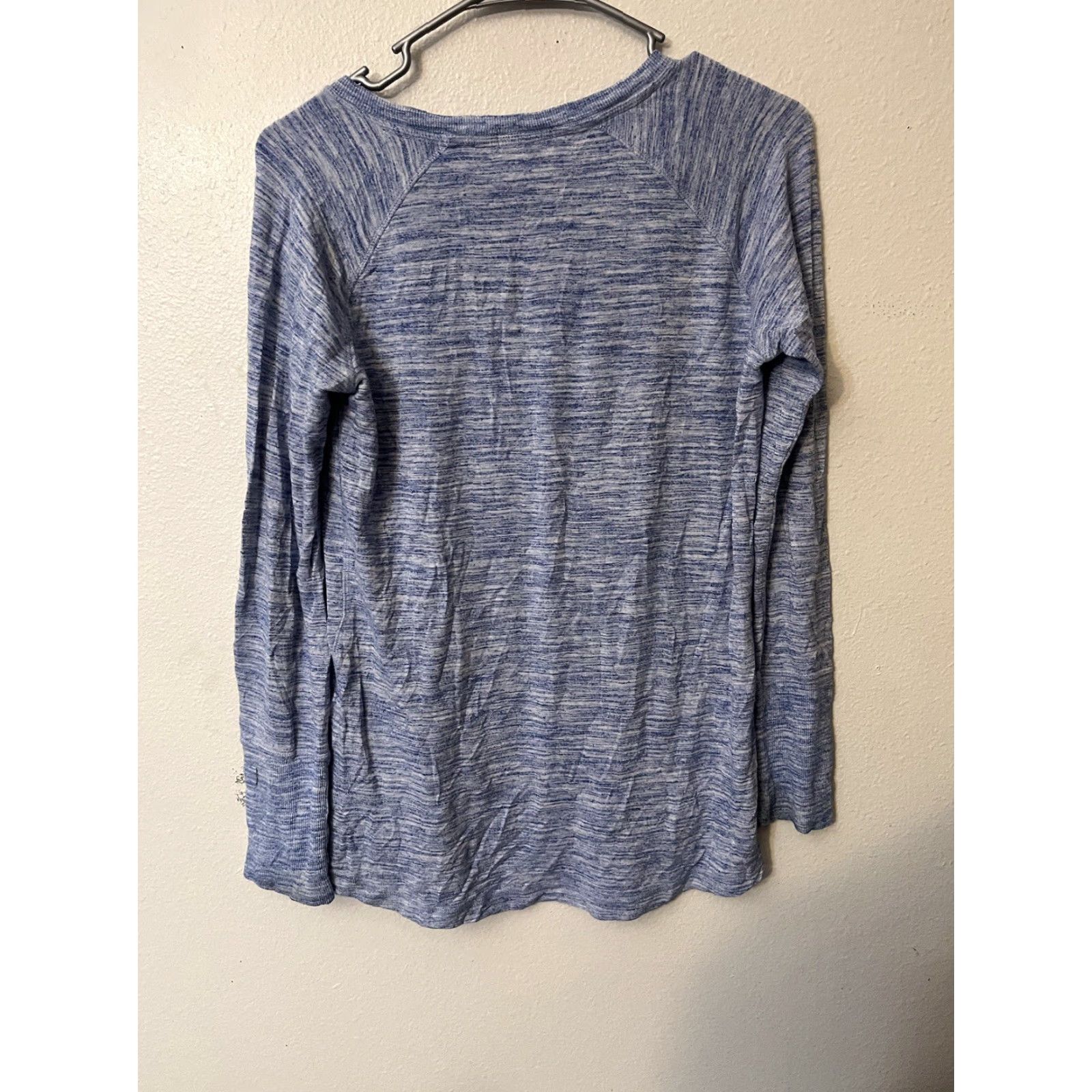 Champion Champion Shirt WomenLong Sleeve Scoop Neck Casual Knit Variegated Blue Size S Size S / US 4 / IT 40 - 2 Thumbnail
