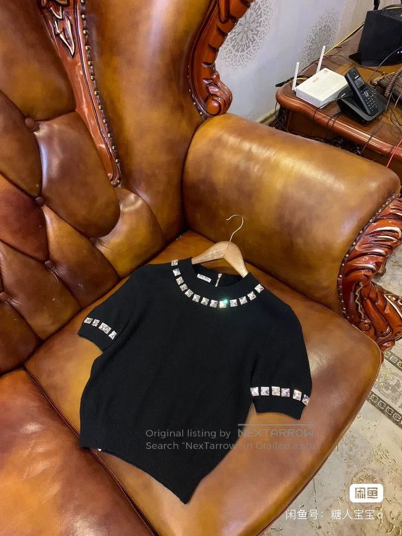 Miu Miu Miu Miu 40 Knitted short sleeve Size M / US 6-8 / IT 42-44 - 7 Thumbnail