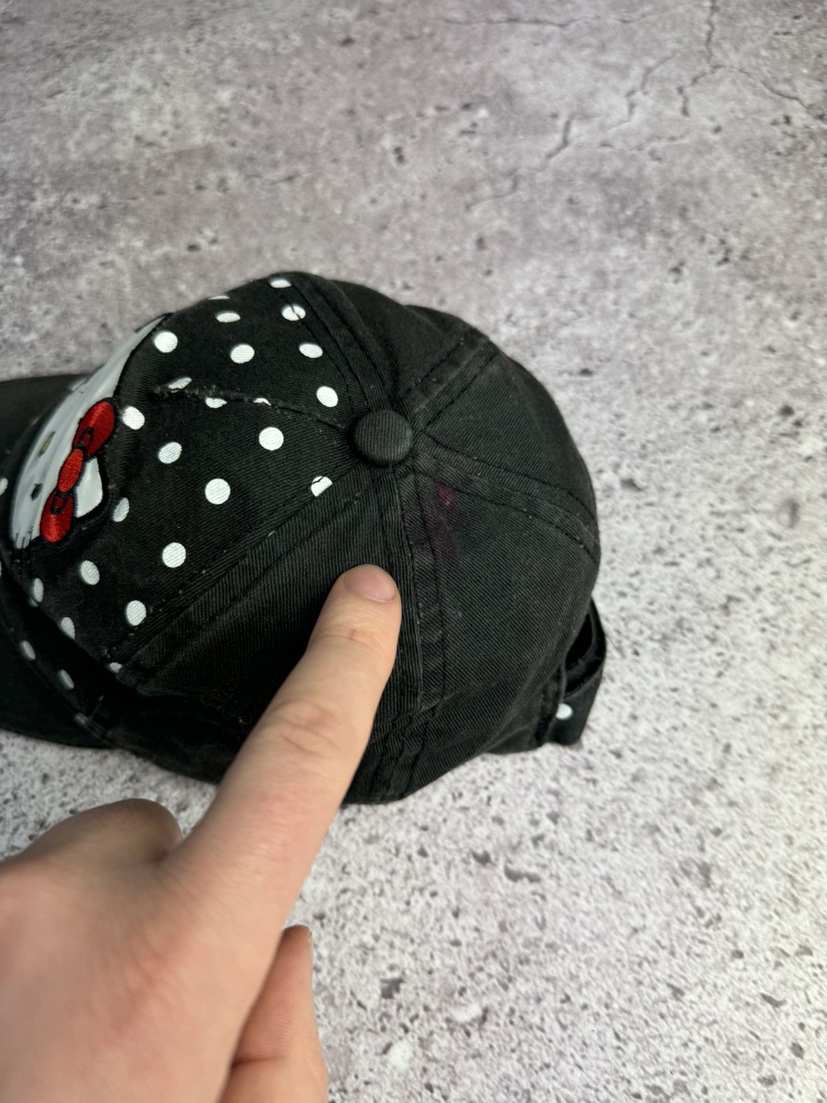 Japanese Brand × Vintage Vintage Hello Kitty Big Logo Cap Hat Vintage Size ONE SIZE - 3 Thumbnail