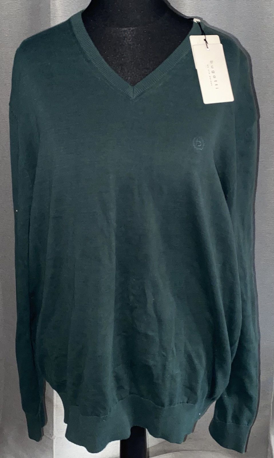 Bugatti Bugatti - BNWT - V-Neck Sweater - Green - XL - Cotton Size US XL / EU 56 / 4 - 2 Thumbnail
