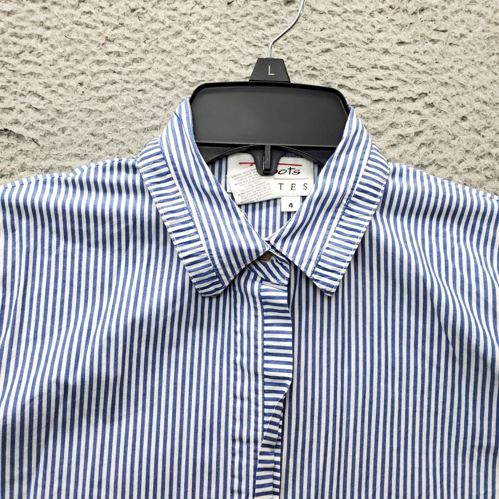 Talbots Talbots Shirt Women's 4P Multi Striped Cotton Classic Fit Collared Button Down Size S / US 4 / IT 40 - 5 Thumbnail