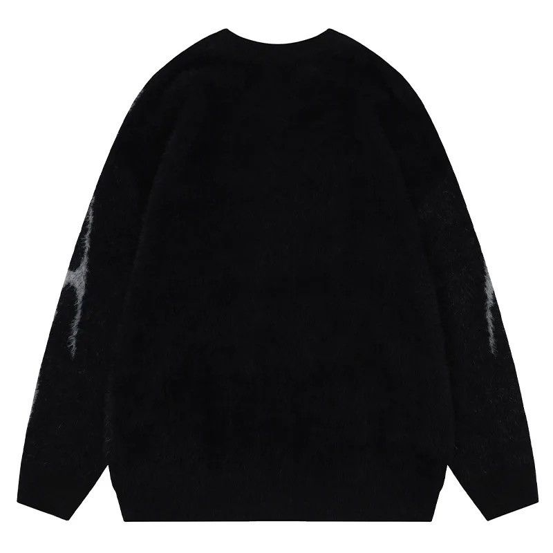 Japanese Brand × Vintage Avant garde fashion gothic print knitted sweater Size US XL / EU 56 / 4 - 3 Thumbnail