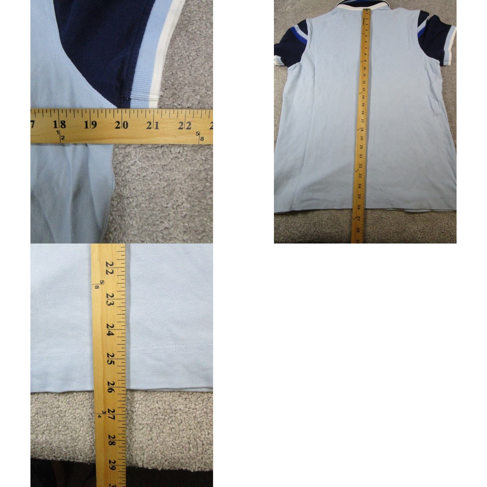 Faconnable Façonnable Polo Shirt Mens M Blue White Cotton Knit Short Sleeve Golf Shirt Regular Fit Size US M / EU 48-50 / 2 - 8 Thumbnail