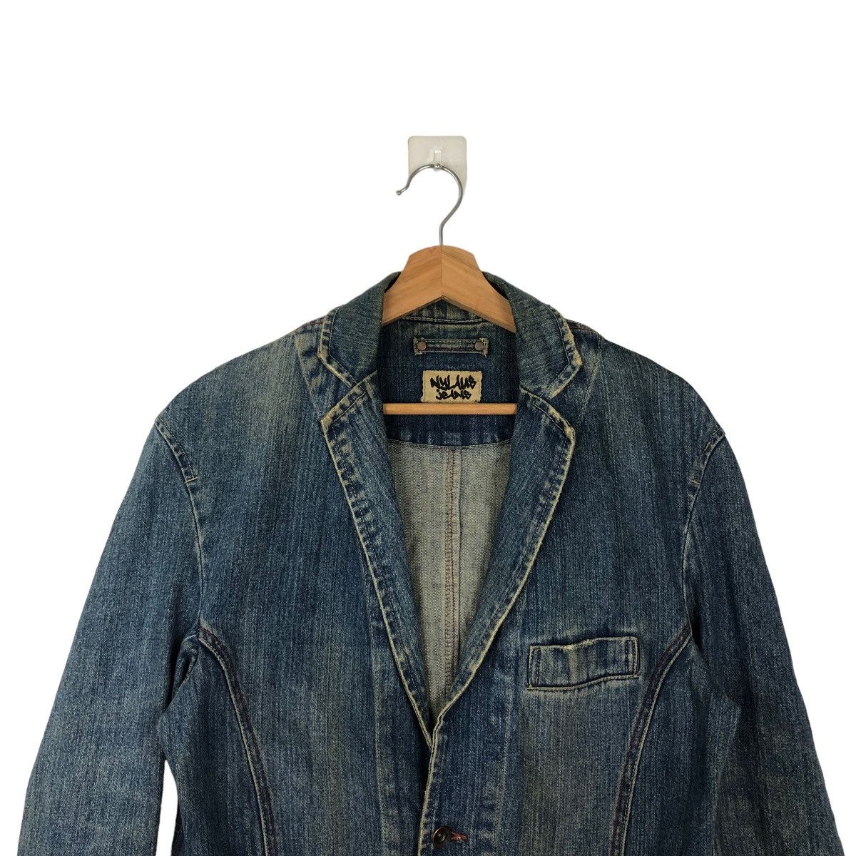 Other 🔥VINTAGE HIKORY CHORE JACKET NYLAUS JEANS WORK JAPAN Size US M / EU 48-50 / 2 - 2 Thumbnail
